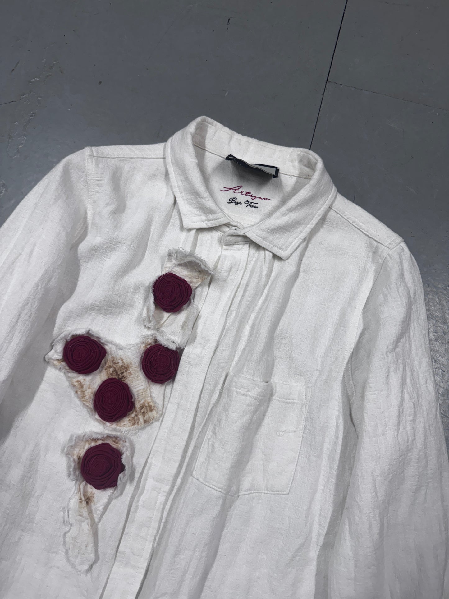 Ditto Catch Raw Linen Patched Shirt