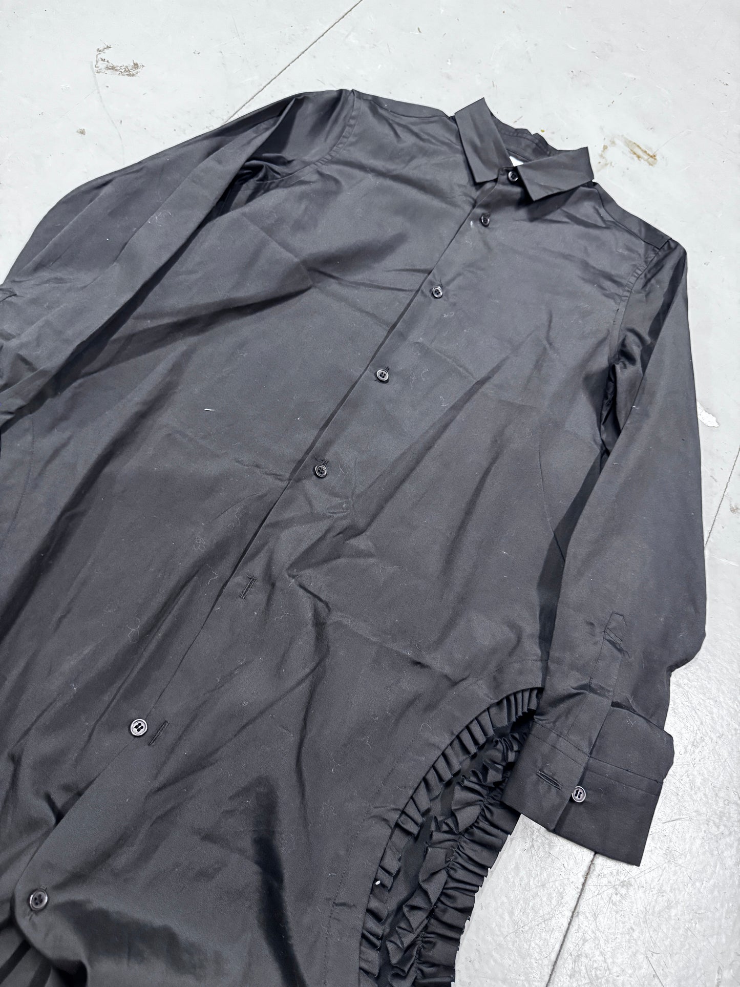 CDG Noir Kei Ninomiya Extended Buckle Shirt