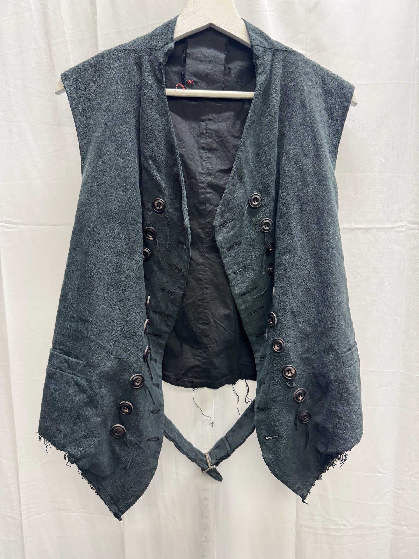 john alexander skelton double row button antique linen waistcoat