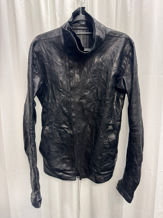 Isaac Sellam Experience Spine + Elbow Thumbholed High Neck Leather Jacket