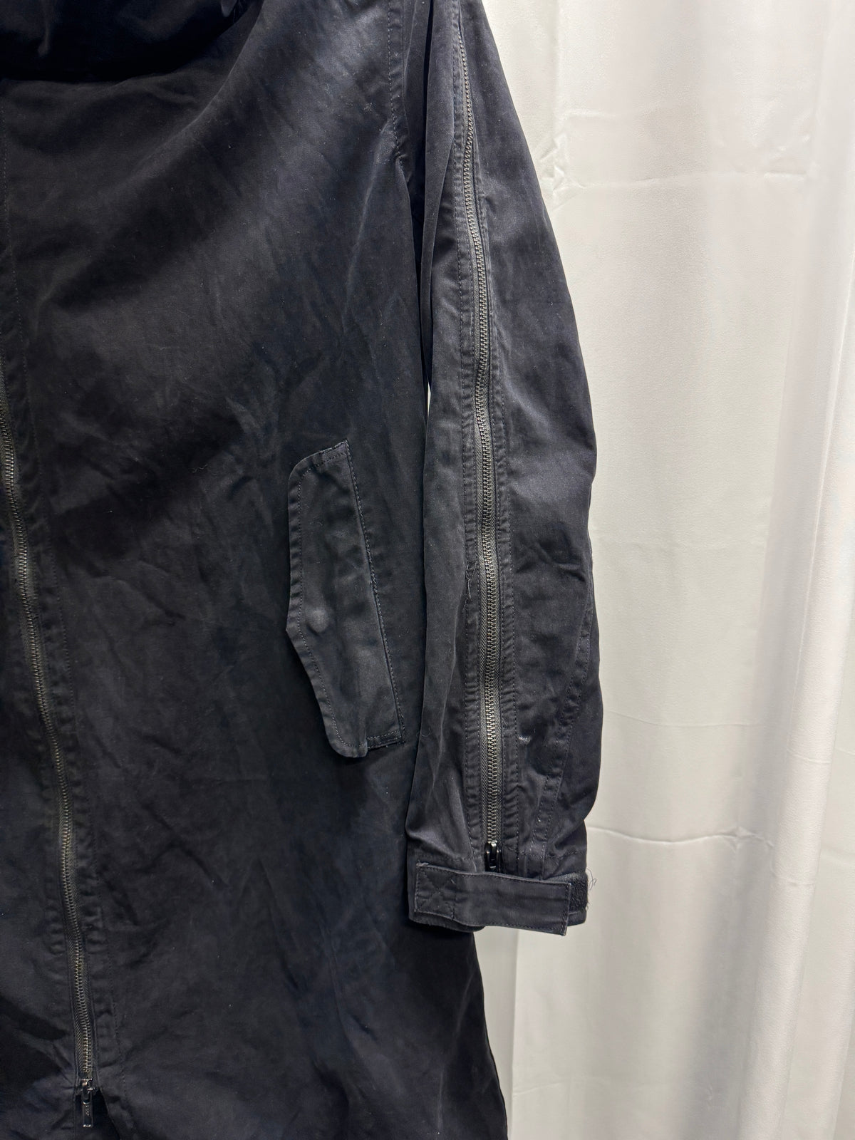 Nude: Masahiko Maruyama Deconstructed Cotton Modular Zip Wired Parka