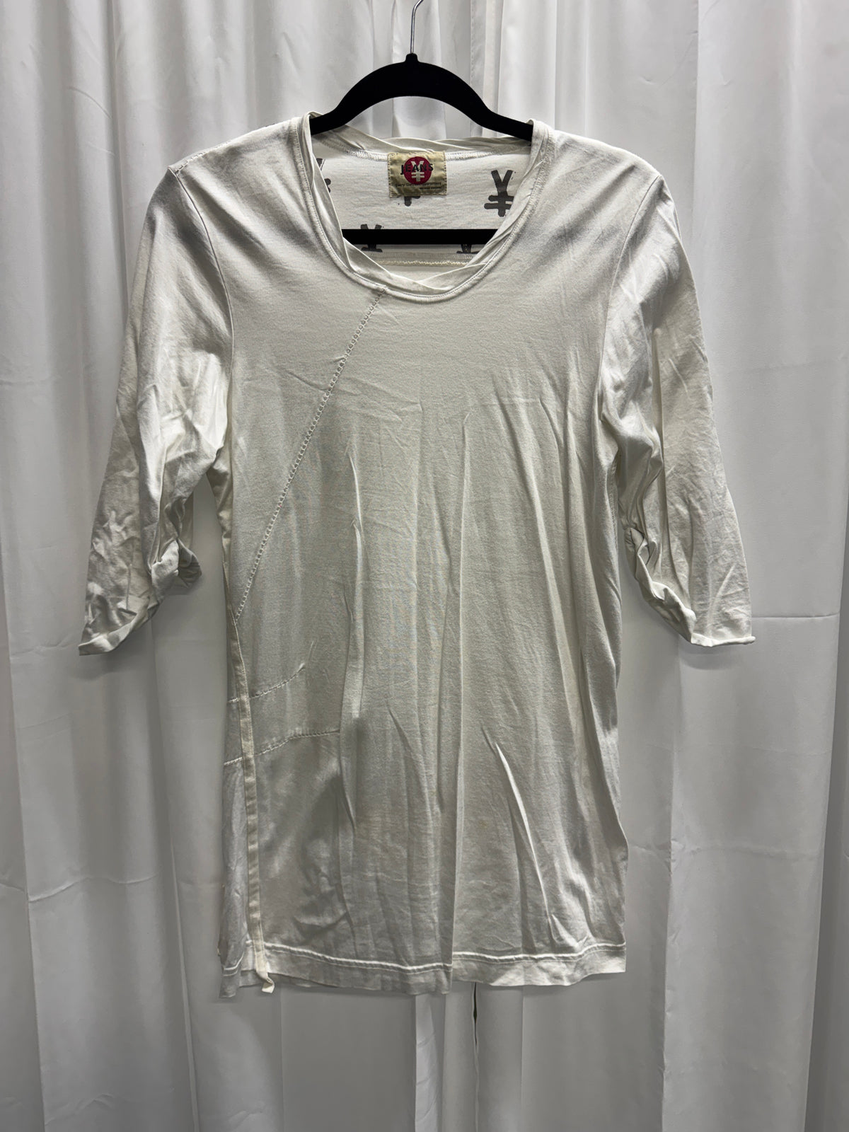 Michiko Koshino YEN JEANS Early 2000s Twisted Seam Layered Long Sleeve Top