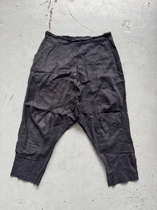 rundholz patchwork drop crotch trouser