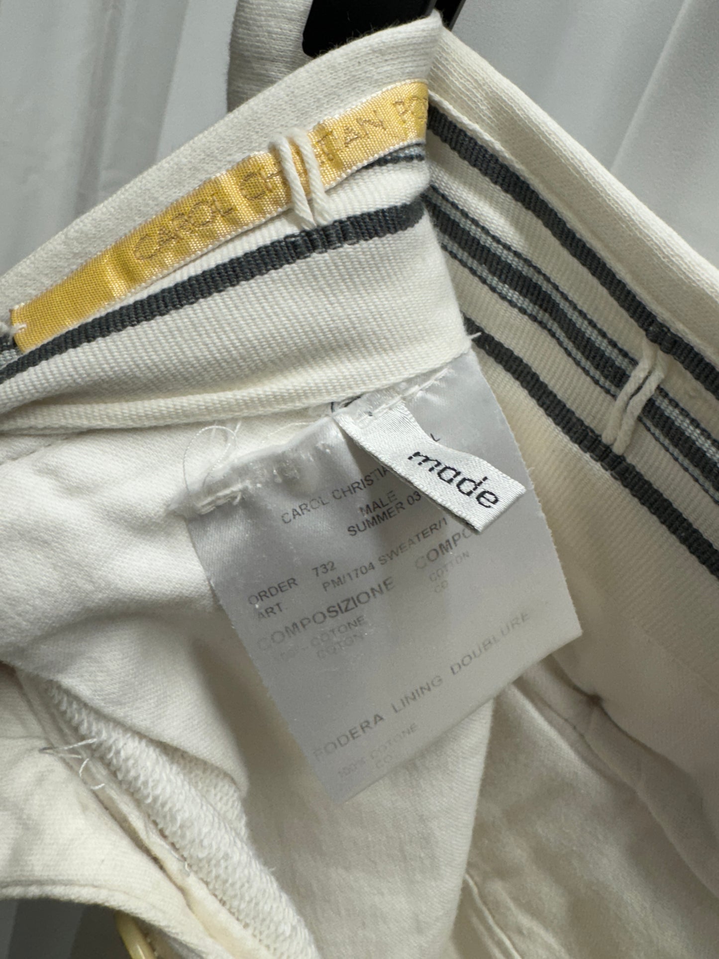 Carol Christian Poell SS03 Sweat Tailored Wide Suit Trouser