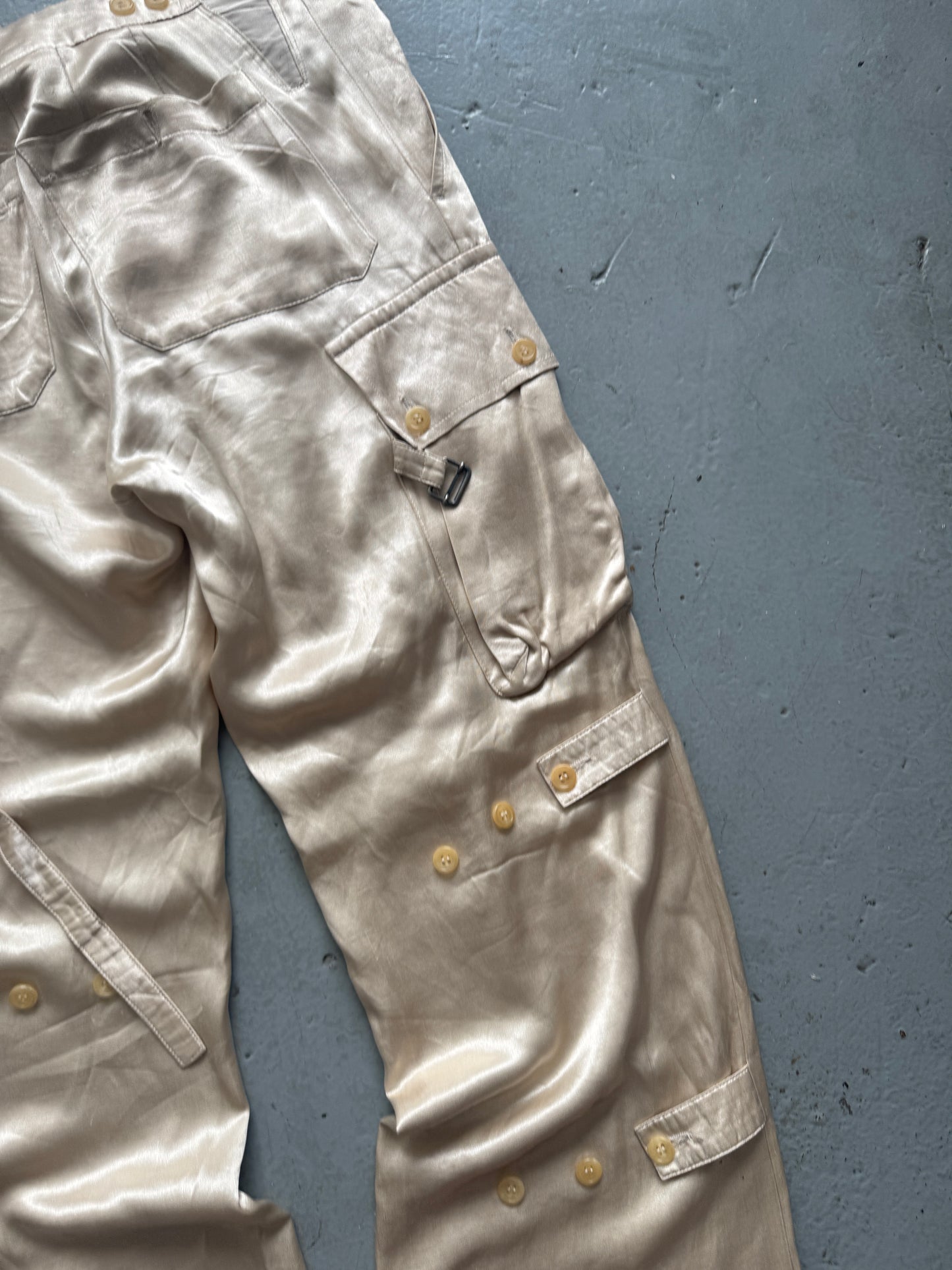 ann demeulemeester aw04 viscose cargo trouser