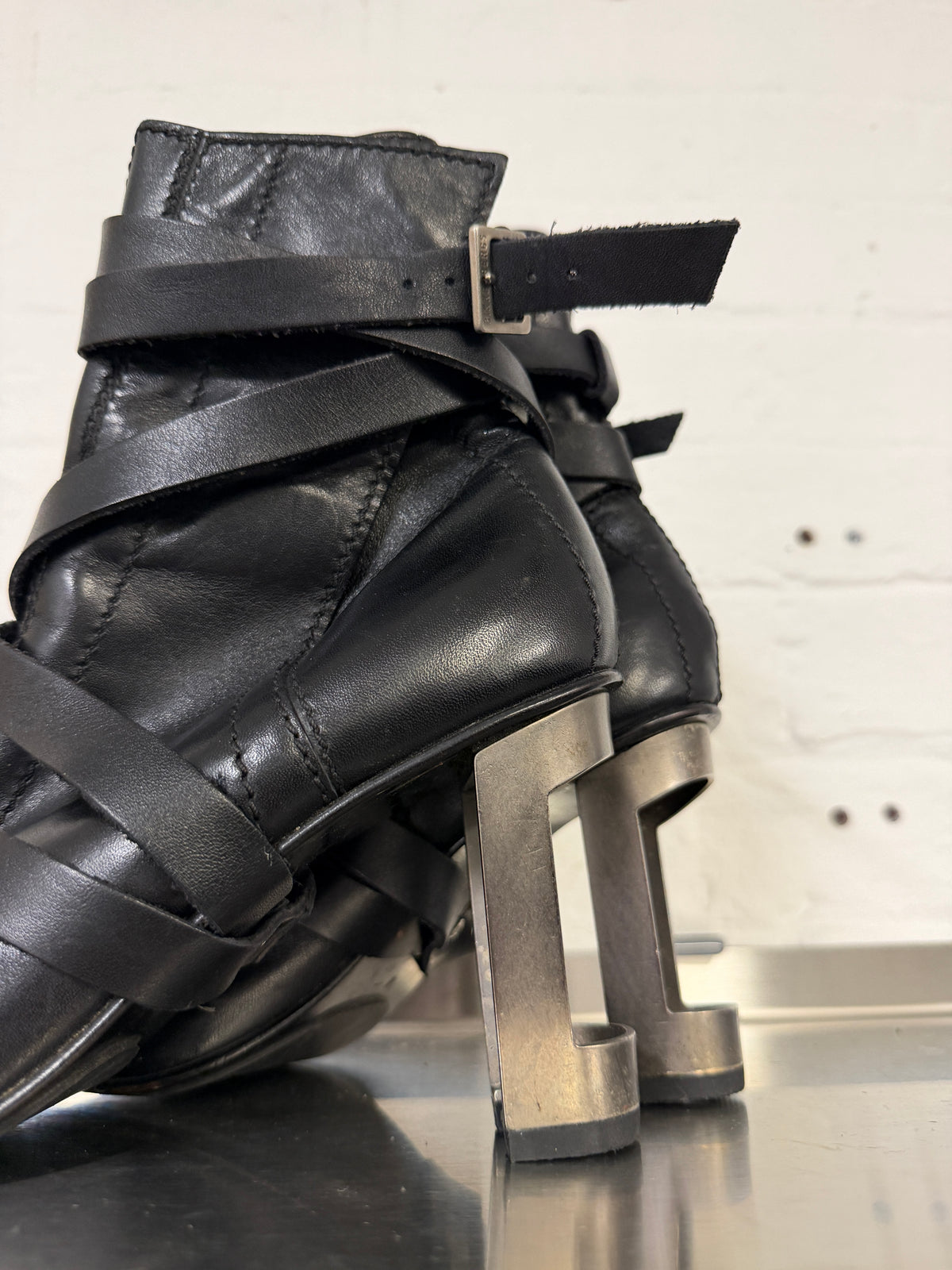 Dirk Bikkembergs SS98 Metal Heel Leather Boots 39