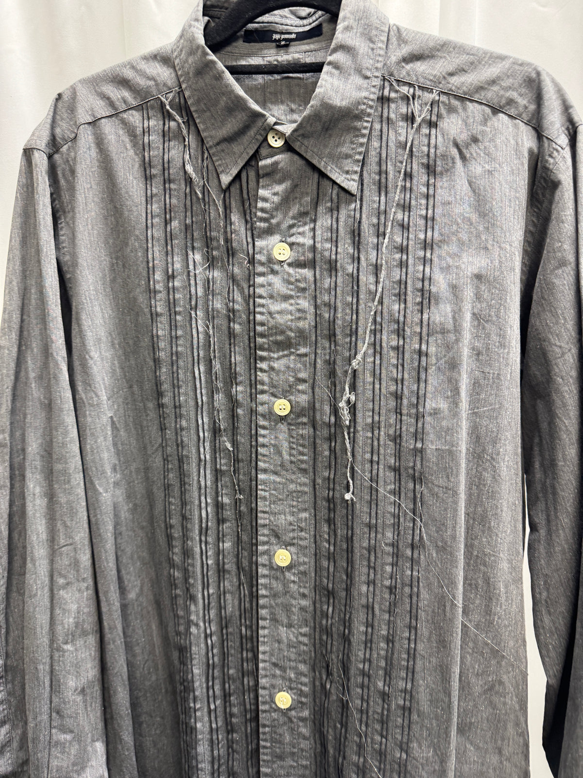 YUJI YAMADA 90s–00s Deconstructed Ruched & Gathered Longline Shirt