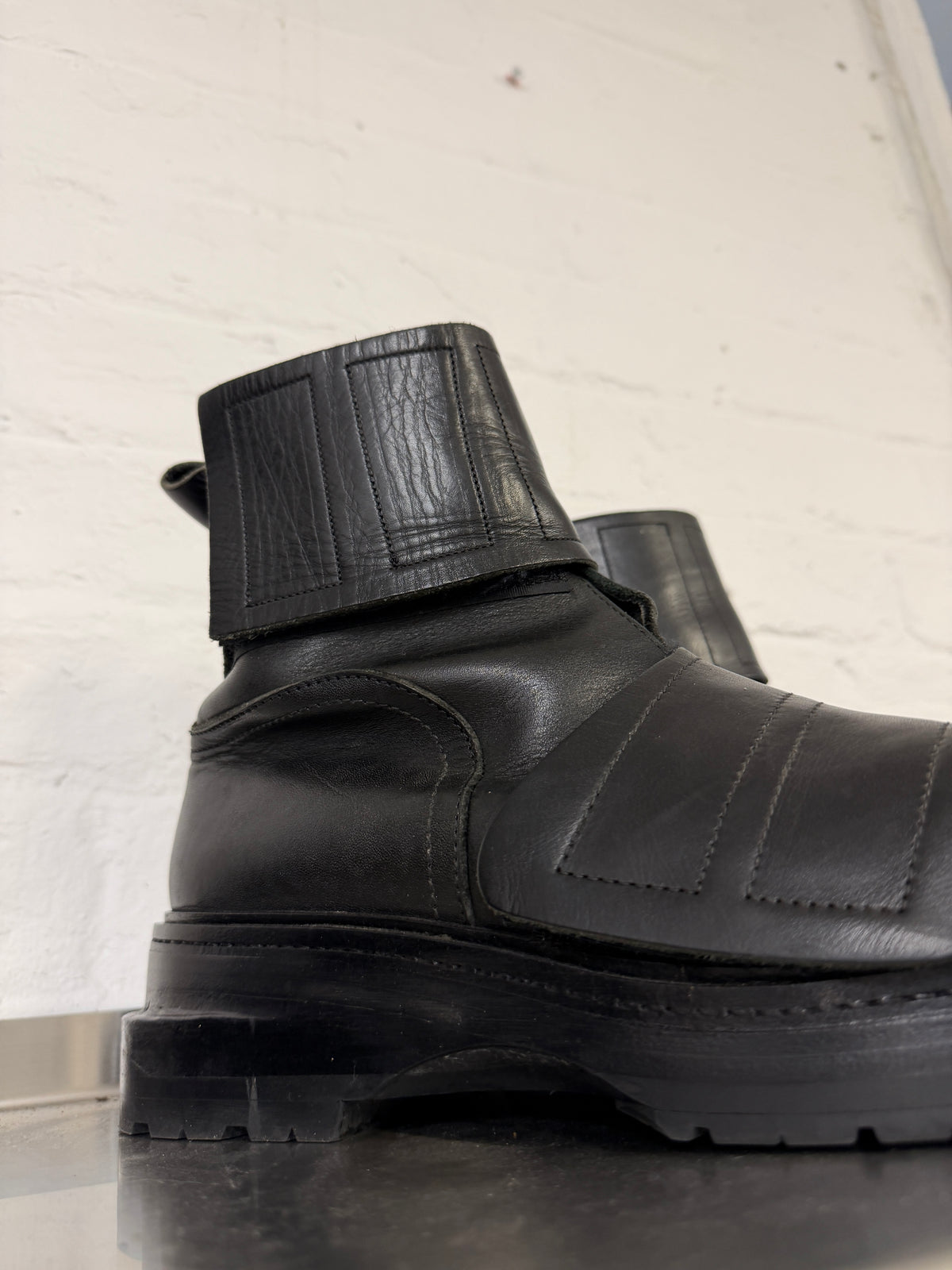 Dirk Bikkembergs AW96 Velcro Strap Moto Boots (42)