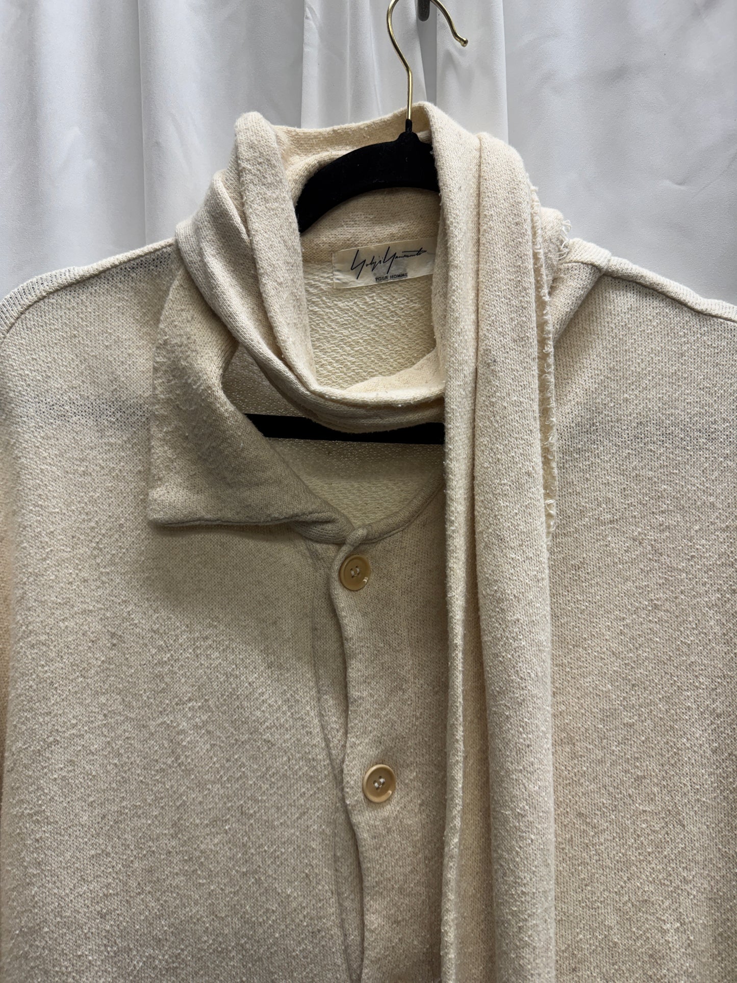 Yohji Yamamoto Pour Homme AW11 Attached Scarf Knit Shirt