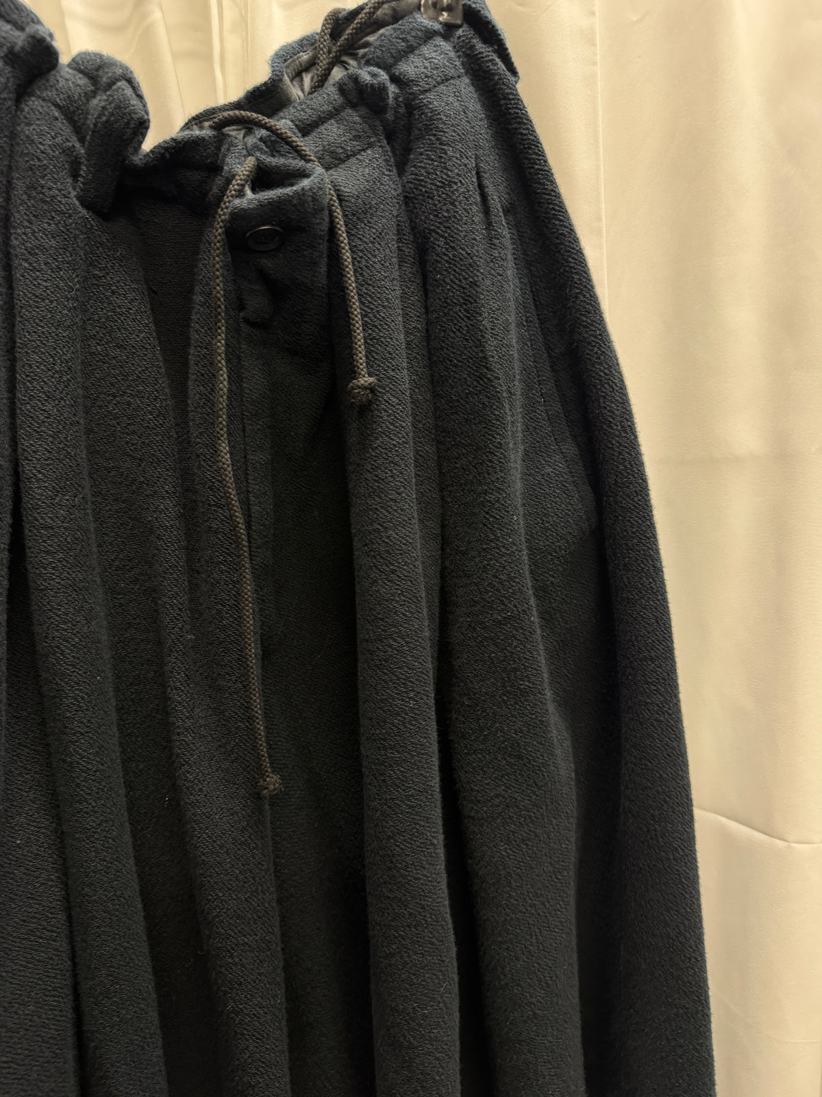 Yohji Yamamoto Pour Homme Heavy Wool Drawstring Wide Shorts