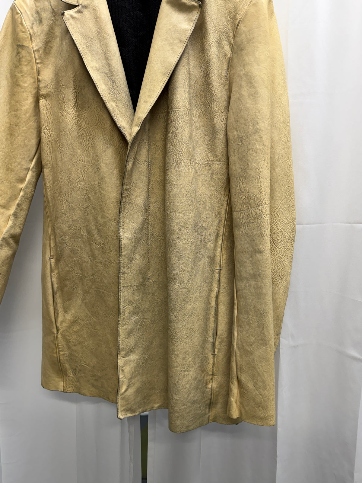 Carpe Diem 2005 Maurizio Altieri Textured Leather Crossover Jacket (L)