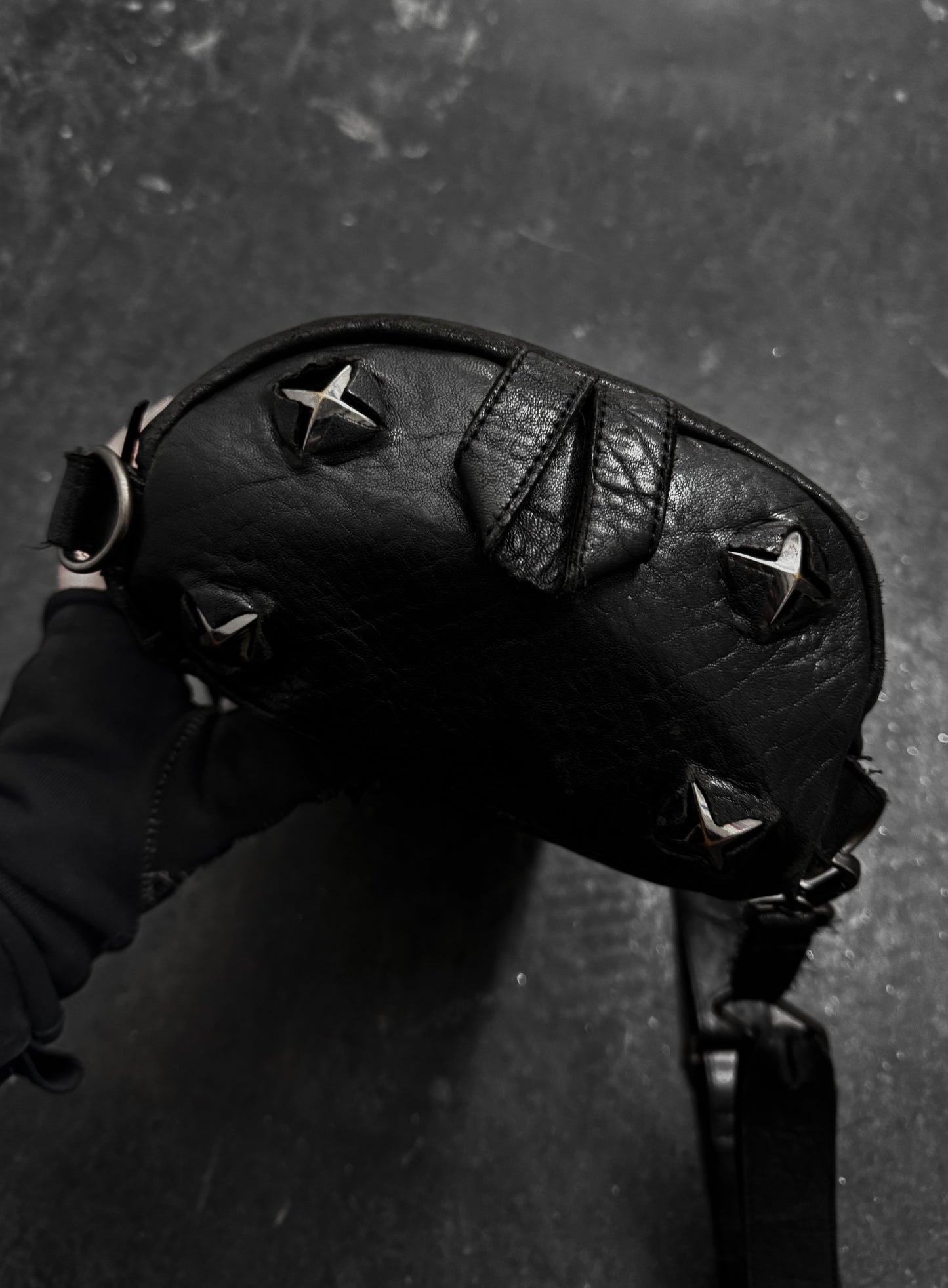 Buffalo Bobs Covered Stud Leather Bag