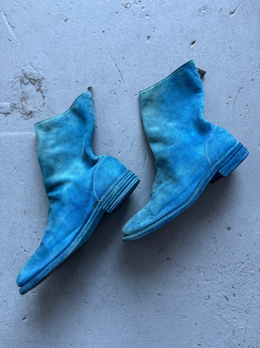 guidi blue reverse leather backzip boots