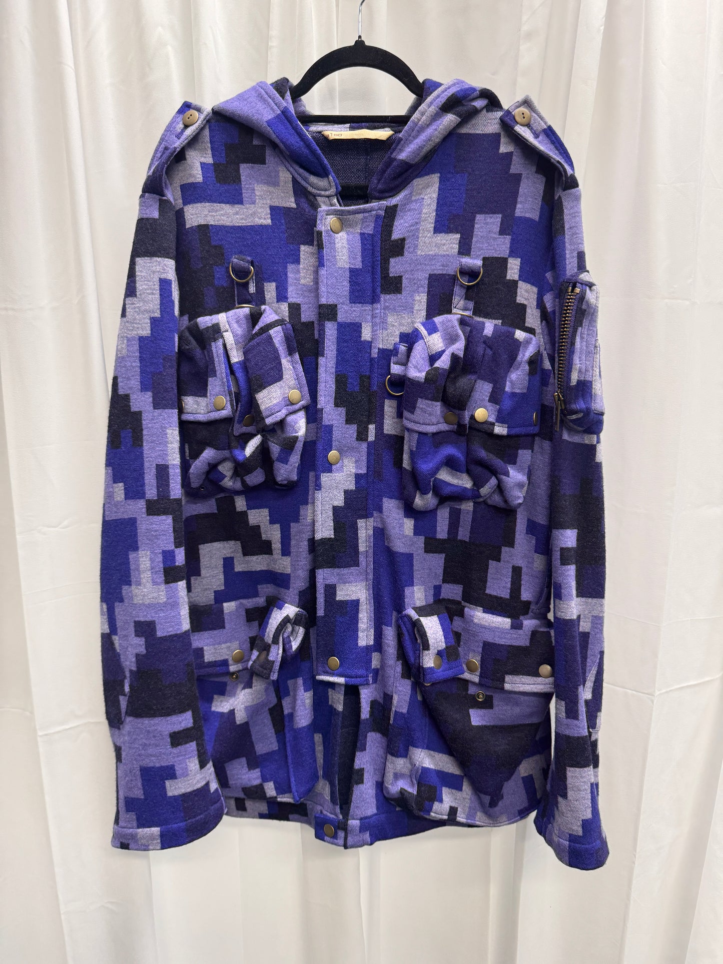 beauty:beast also 90’s era digi camo utility hooded jacket