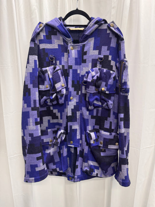 beauty:beast also 90’s era digi camo utility hooded jacket