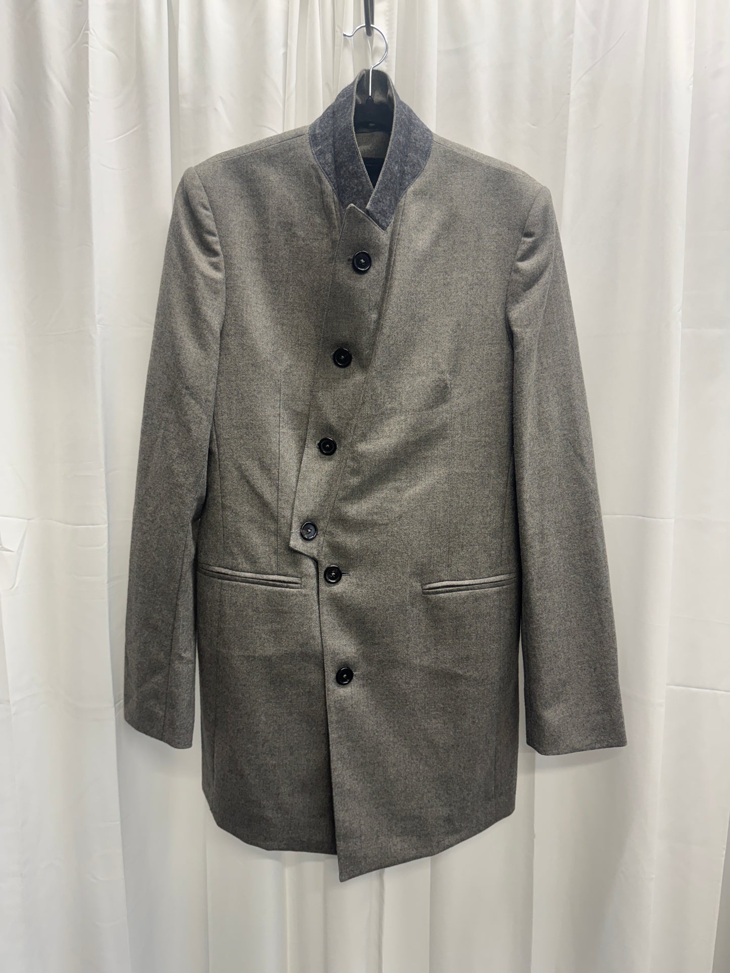 Ann Demeulemeester AW12 Runway     Asymmetric Buttoned Overlay Jacket