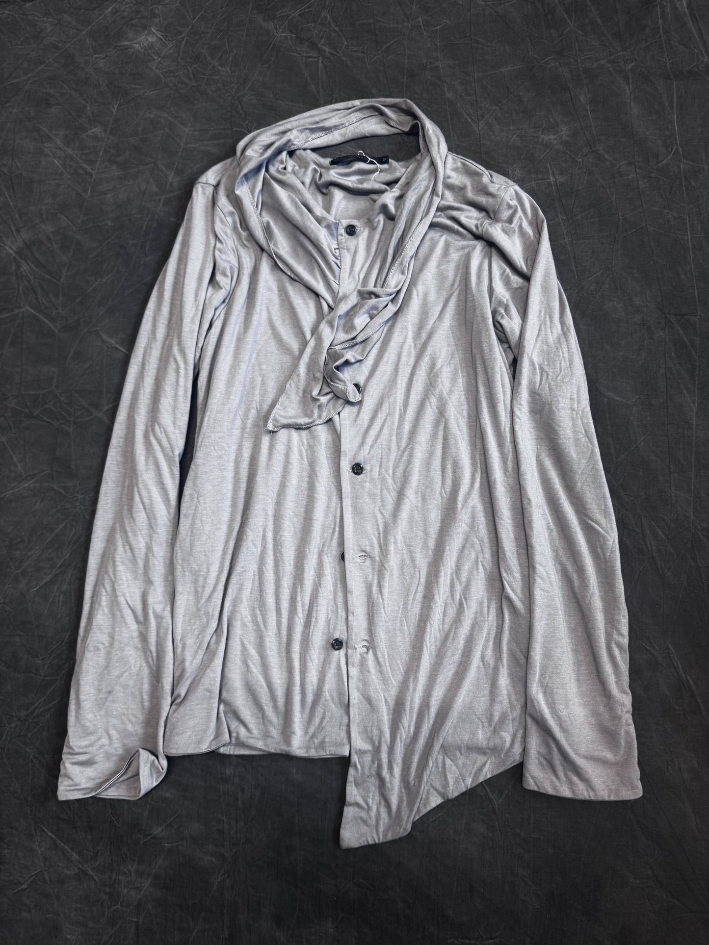 Yukio Mishiba Draped Scarf Button Up
