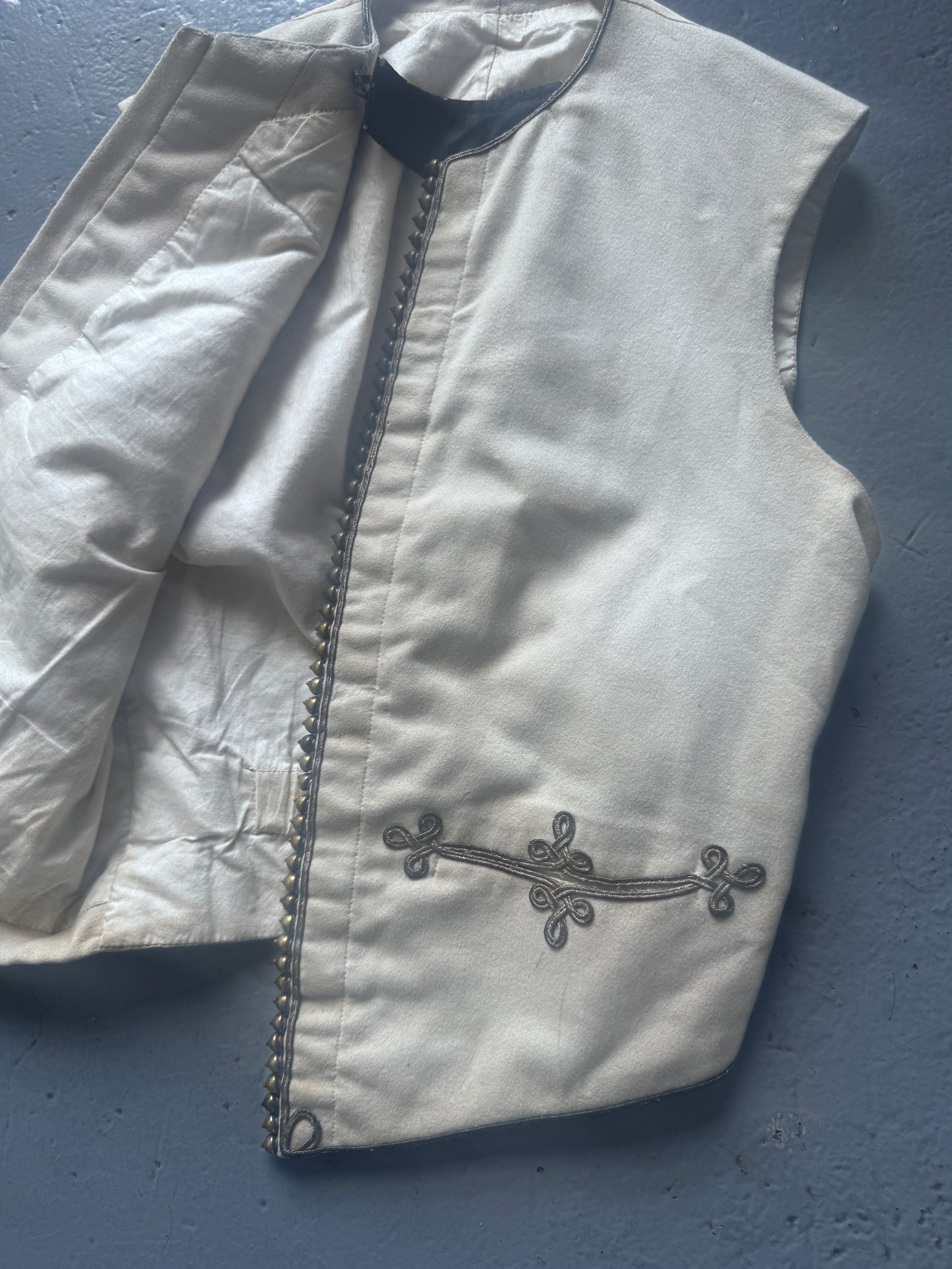 antique stud centred admiral waistcoat