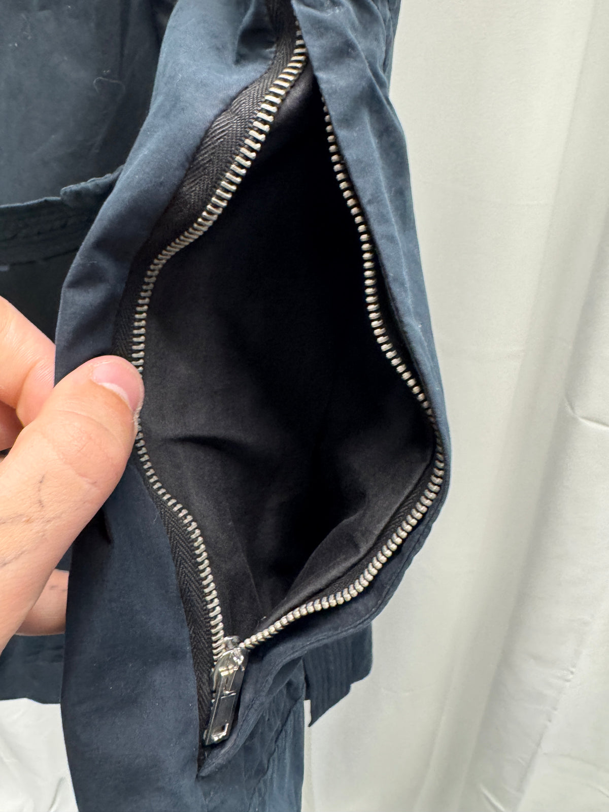 Rick Owens AW09 Crust Belted Cross-Front Sleeve Zip Coat