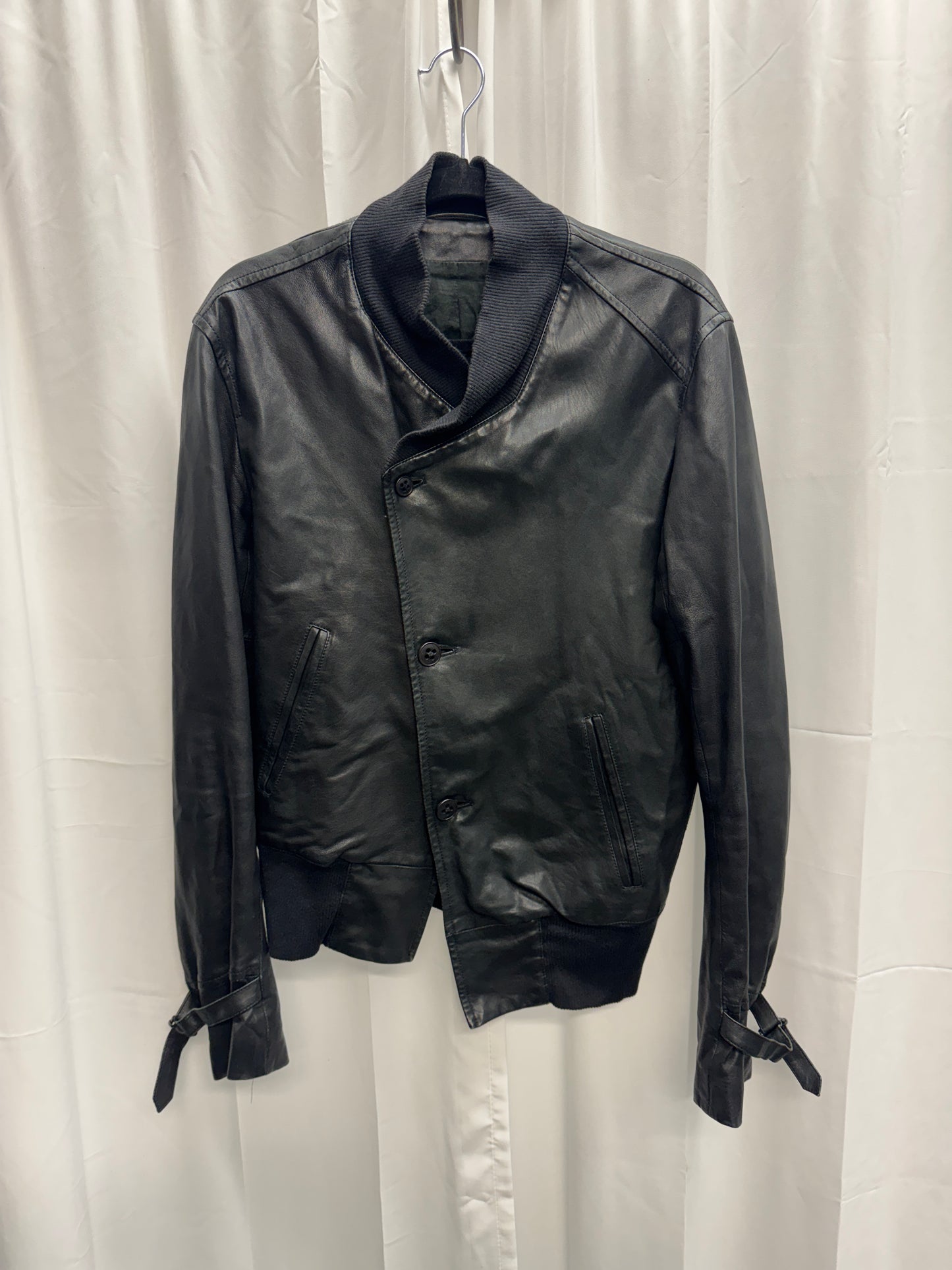 Ann Demeulemeester SS07 Runway Asymmetric Leather Bomber