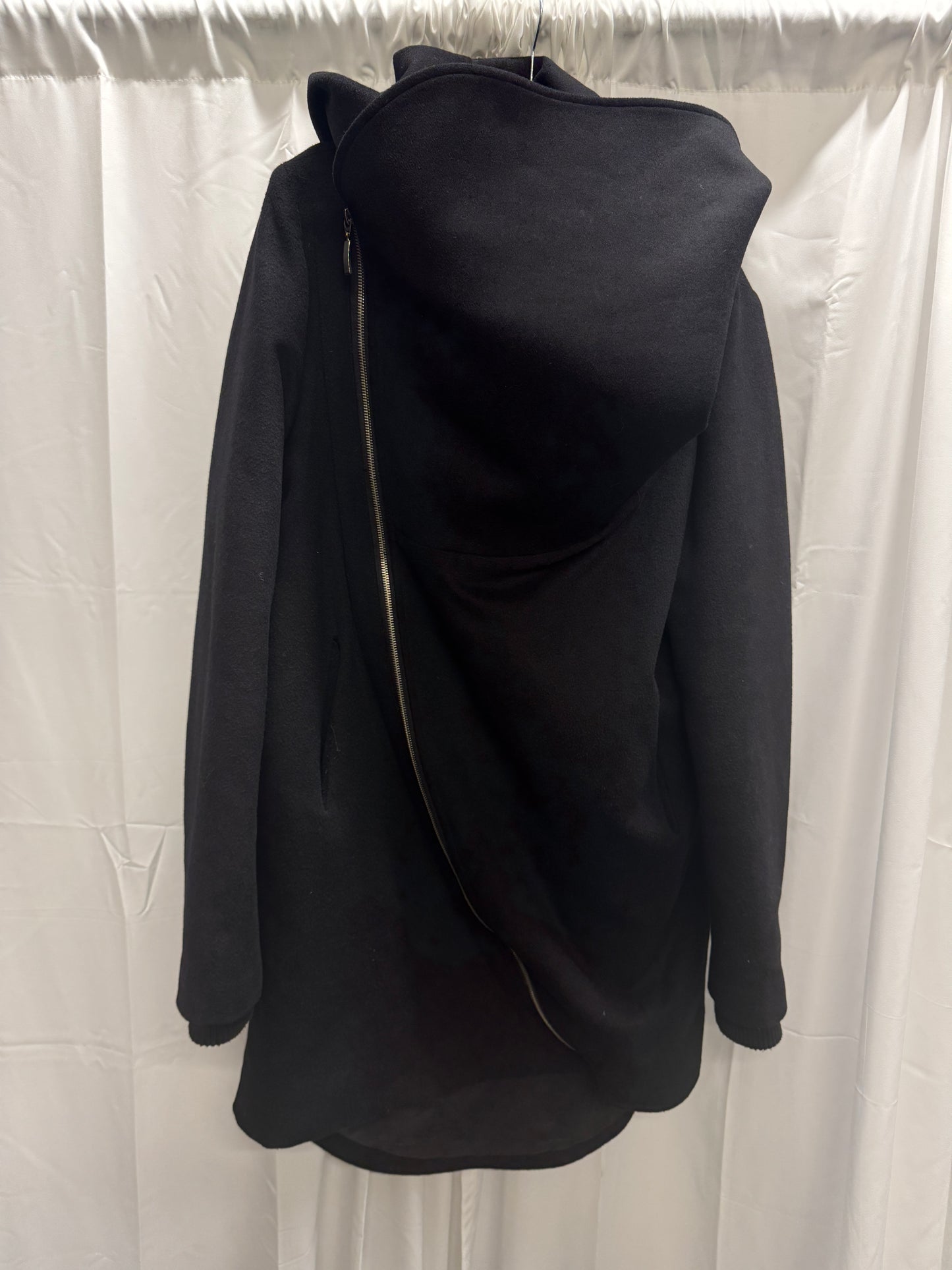 army of me twist zipper funnel neck coat