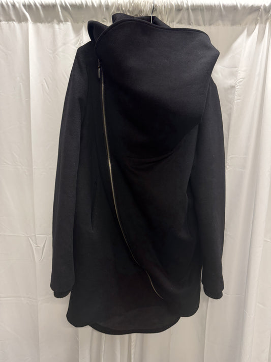 army of me twist zipper funnel neck coat