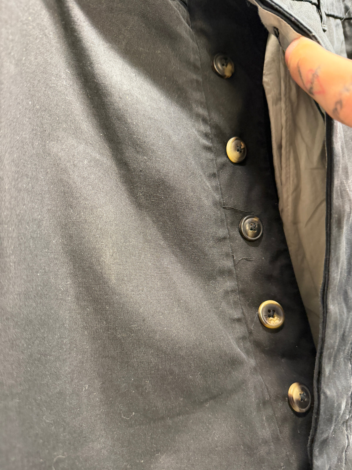 Rick Owens SS08 Creatch Tailored Cotton/Rubber Drop-Crotch Pod Shorts (S)
