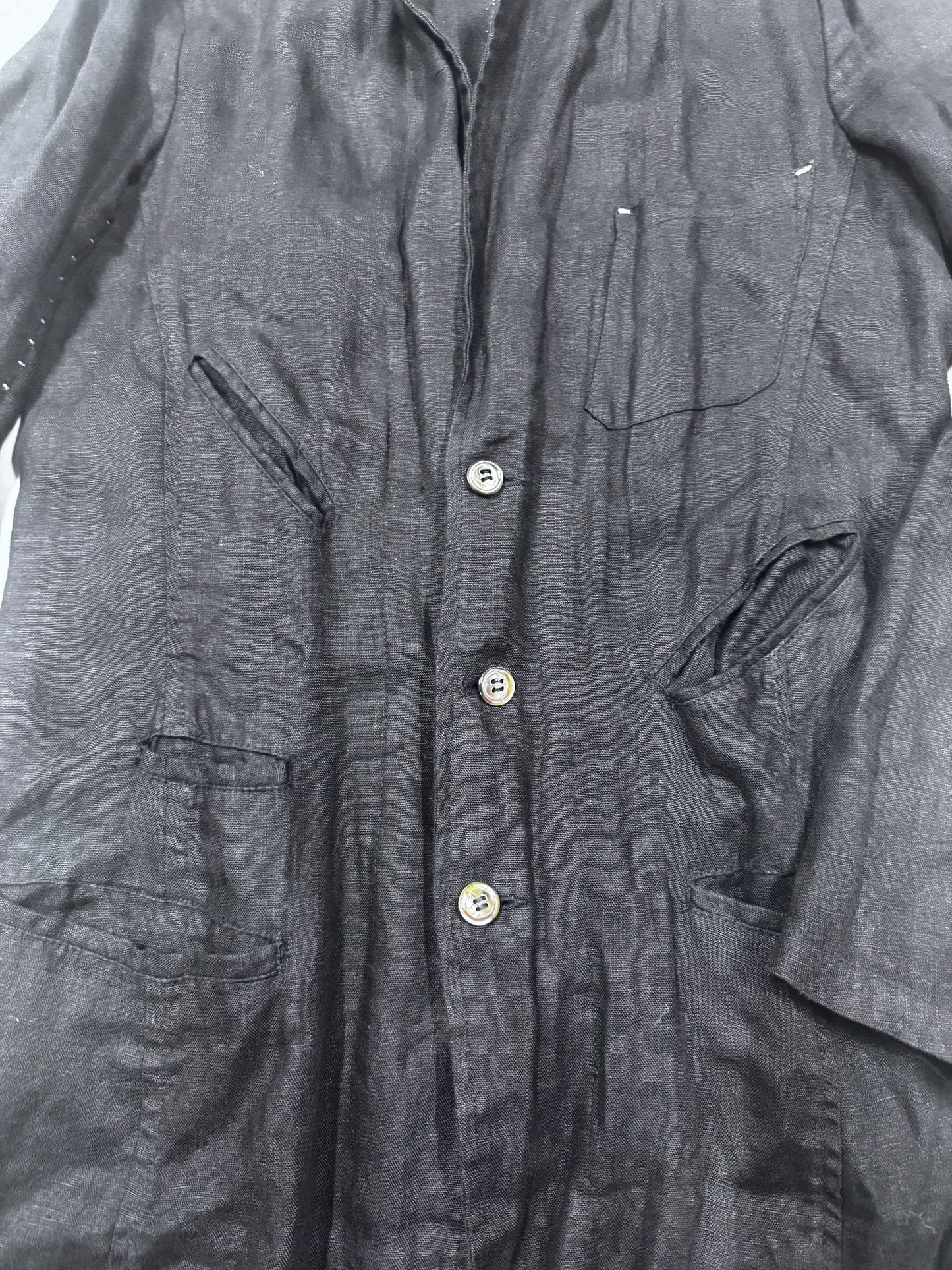 Kmrii Scar Stitch Linen Overcoat