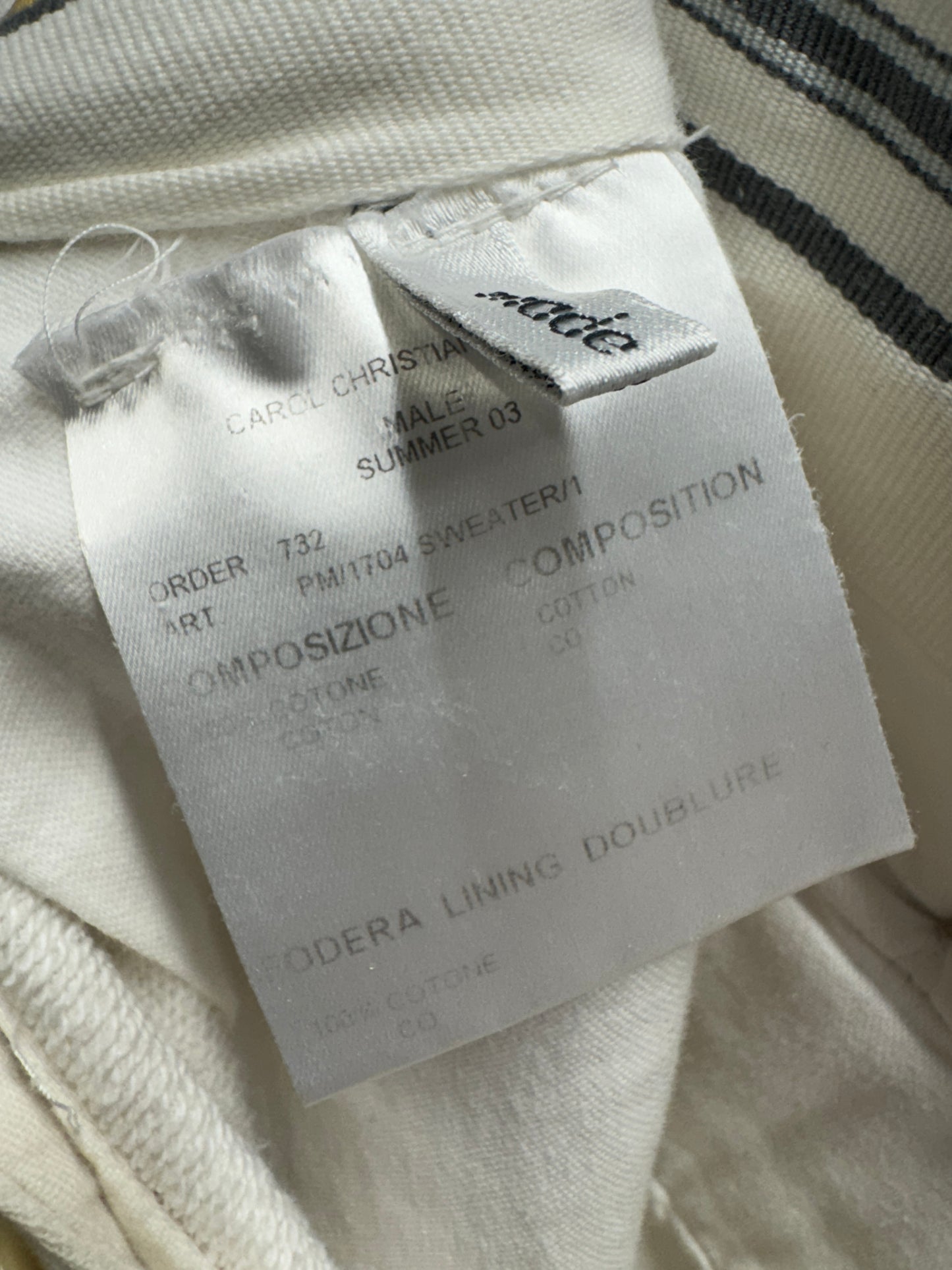 Carol Christian Poell SS03 Sweat Tailored Wide Suit Trouser