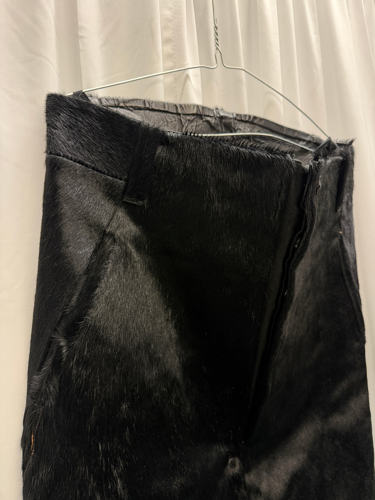 Boris Bidjan Saberi Pony Hair Drop-Crotch Structured Shorts (48)