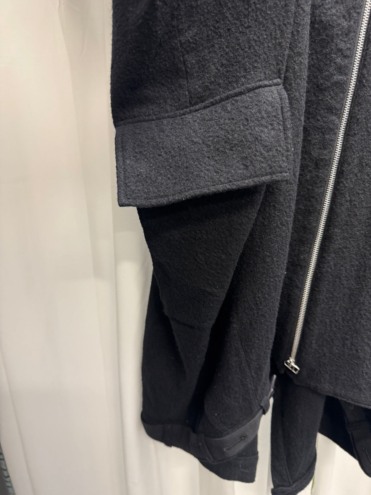 Limi Feu Sculptural Double-Zip Hooded Coat
