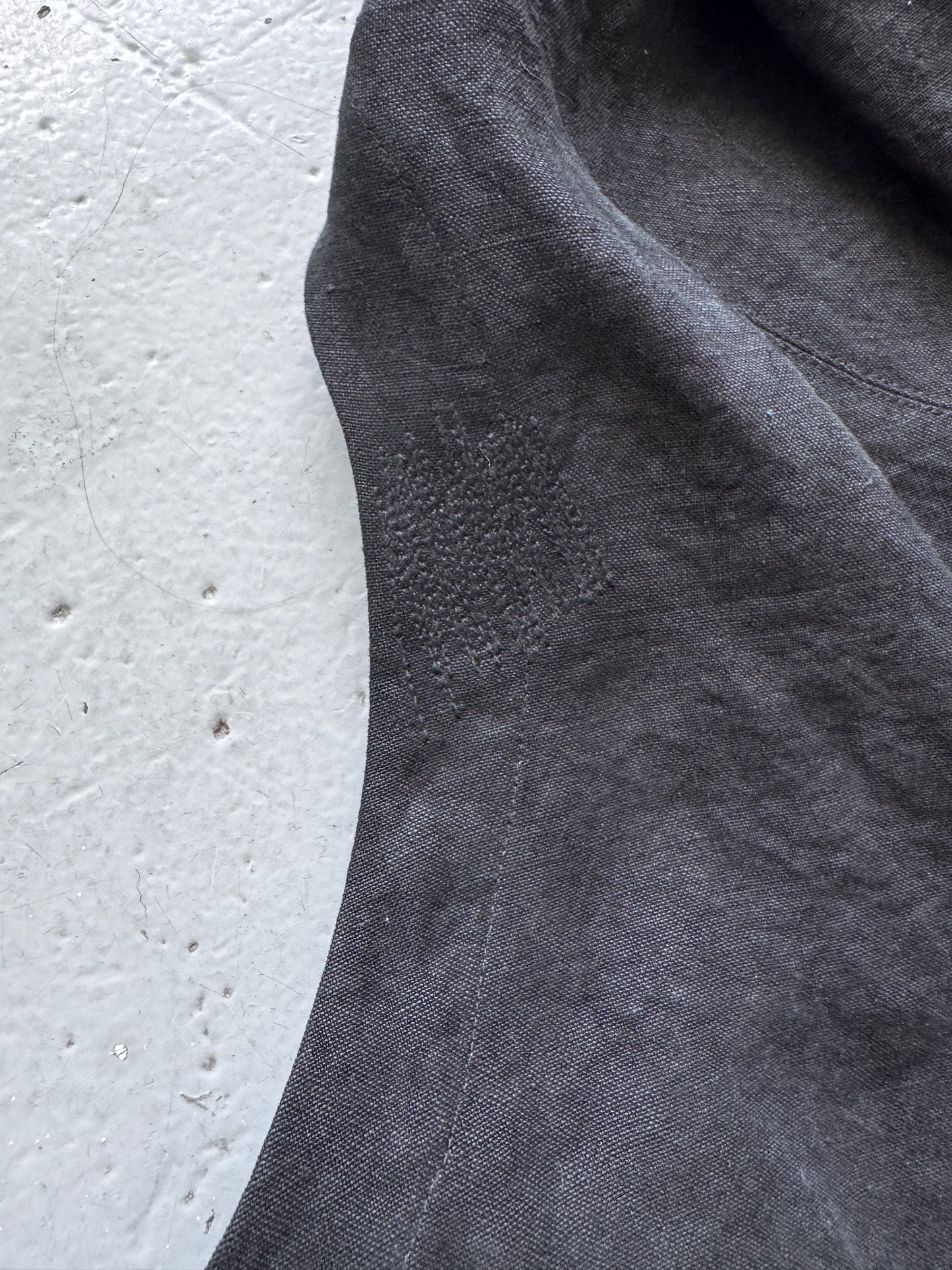 isabel benenato heavy linen hooded vest