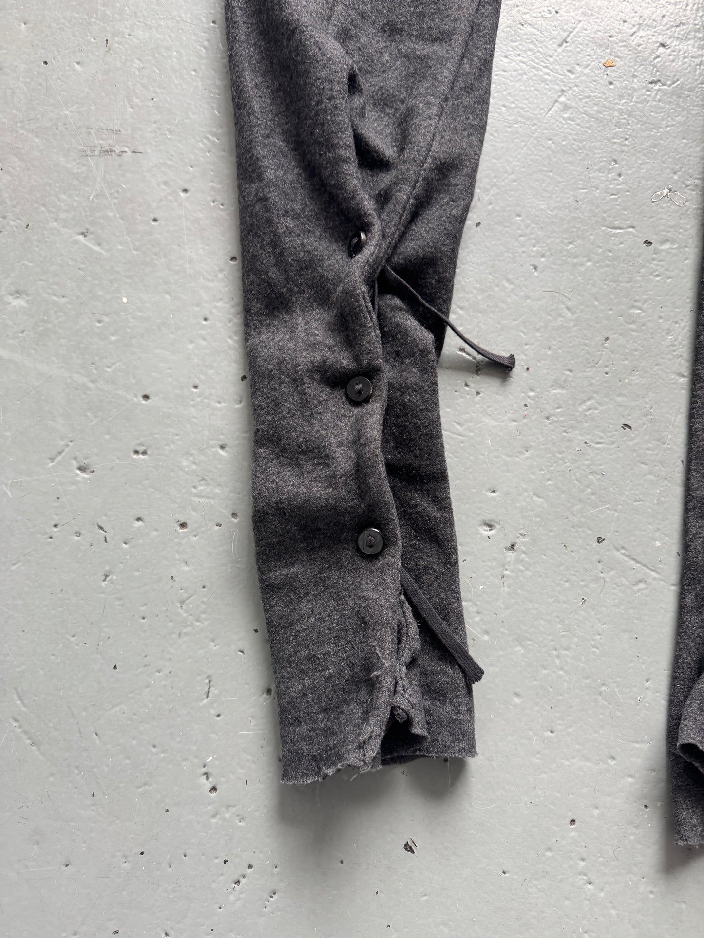 boris bidjan saberi wool button leg trouser