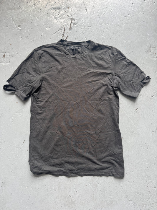 helmut lang cutout sleeve detail tee