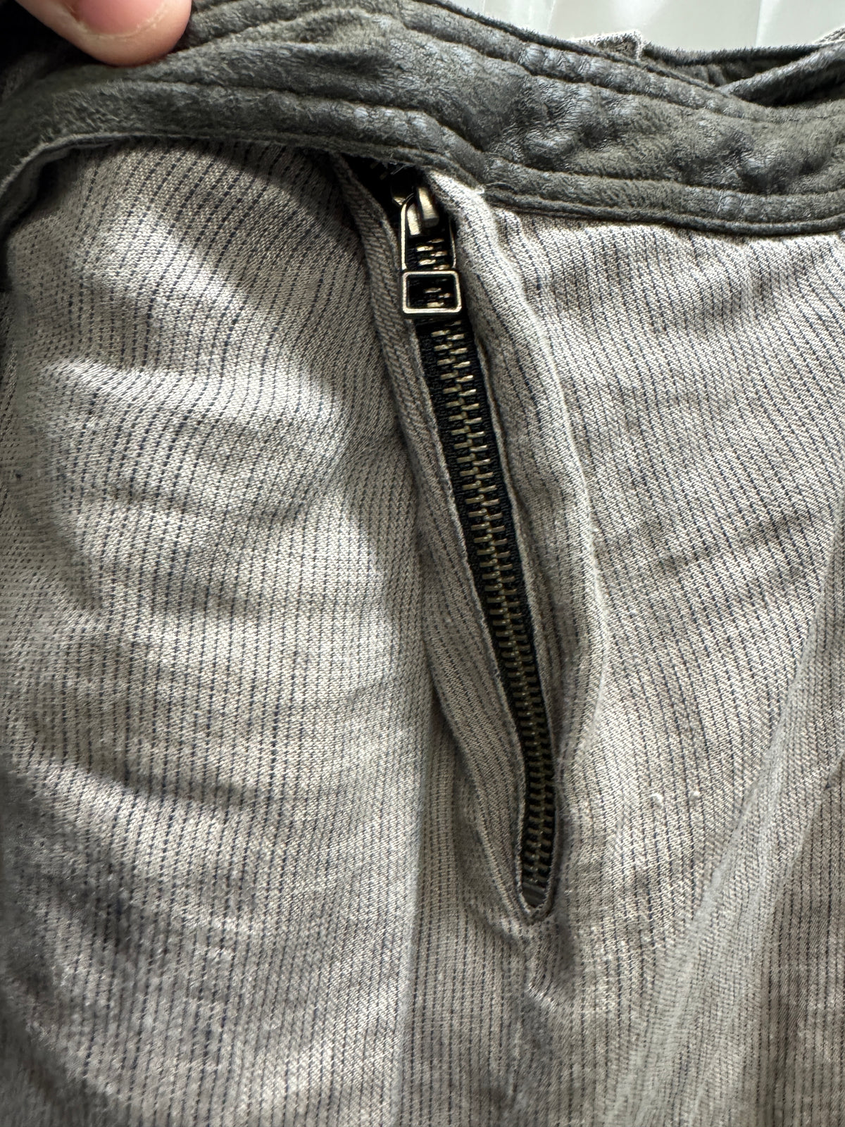 14th Addiction Linen & Leather Fisherman Trousers
