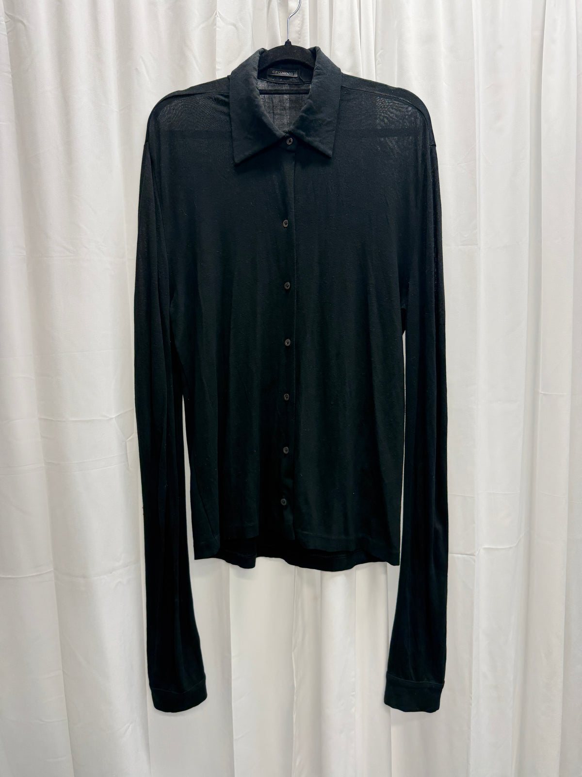 C.P. Company Late 1990s / Early 2000s Fluid Viscose-Silk Elongated Sleeve Shirt (S)