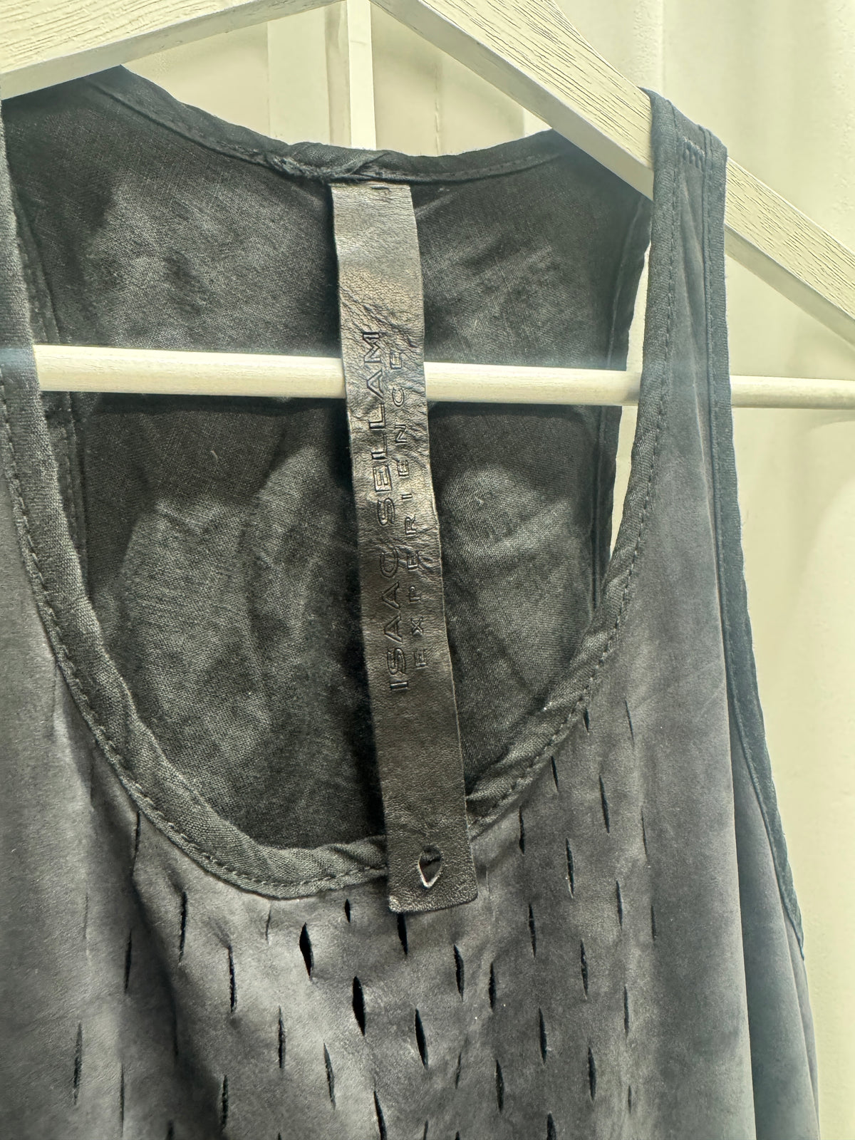 Isaac Sellam Experience Perforated Leather Dress