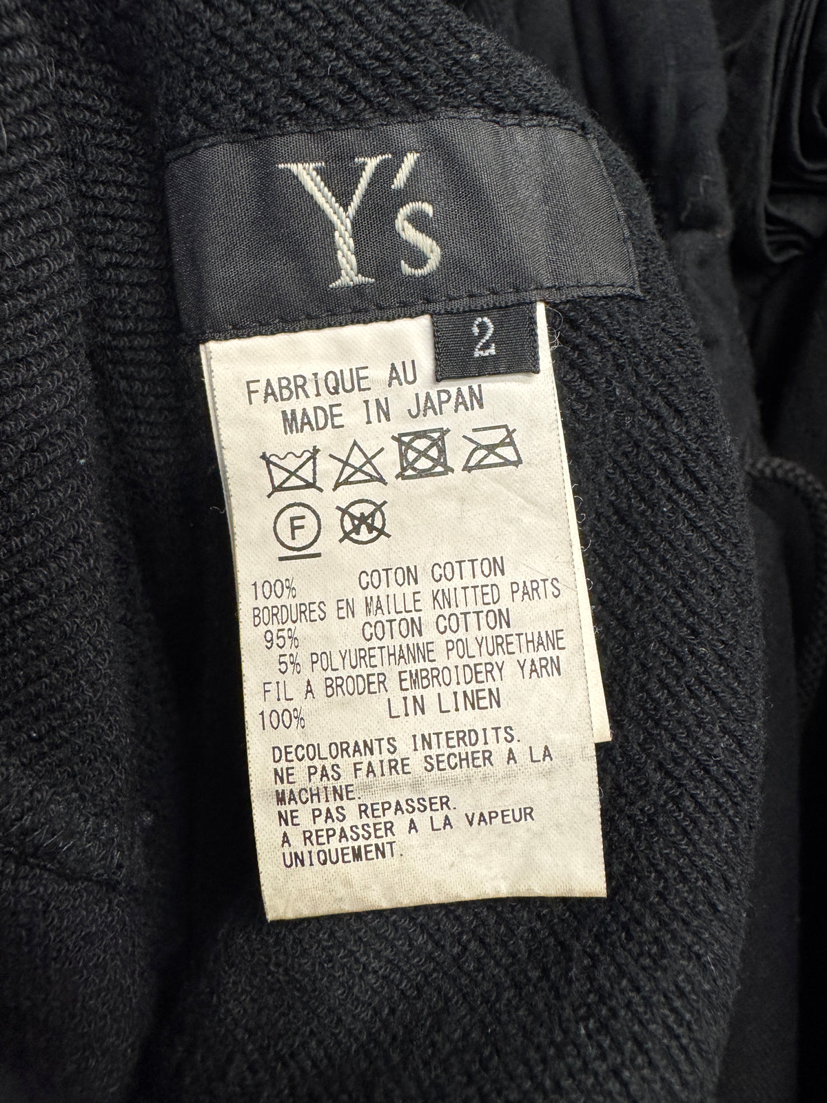 Y’s Yohji Yamamoto Voluminous Wide Drop-Crotch Trousers