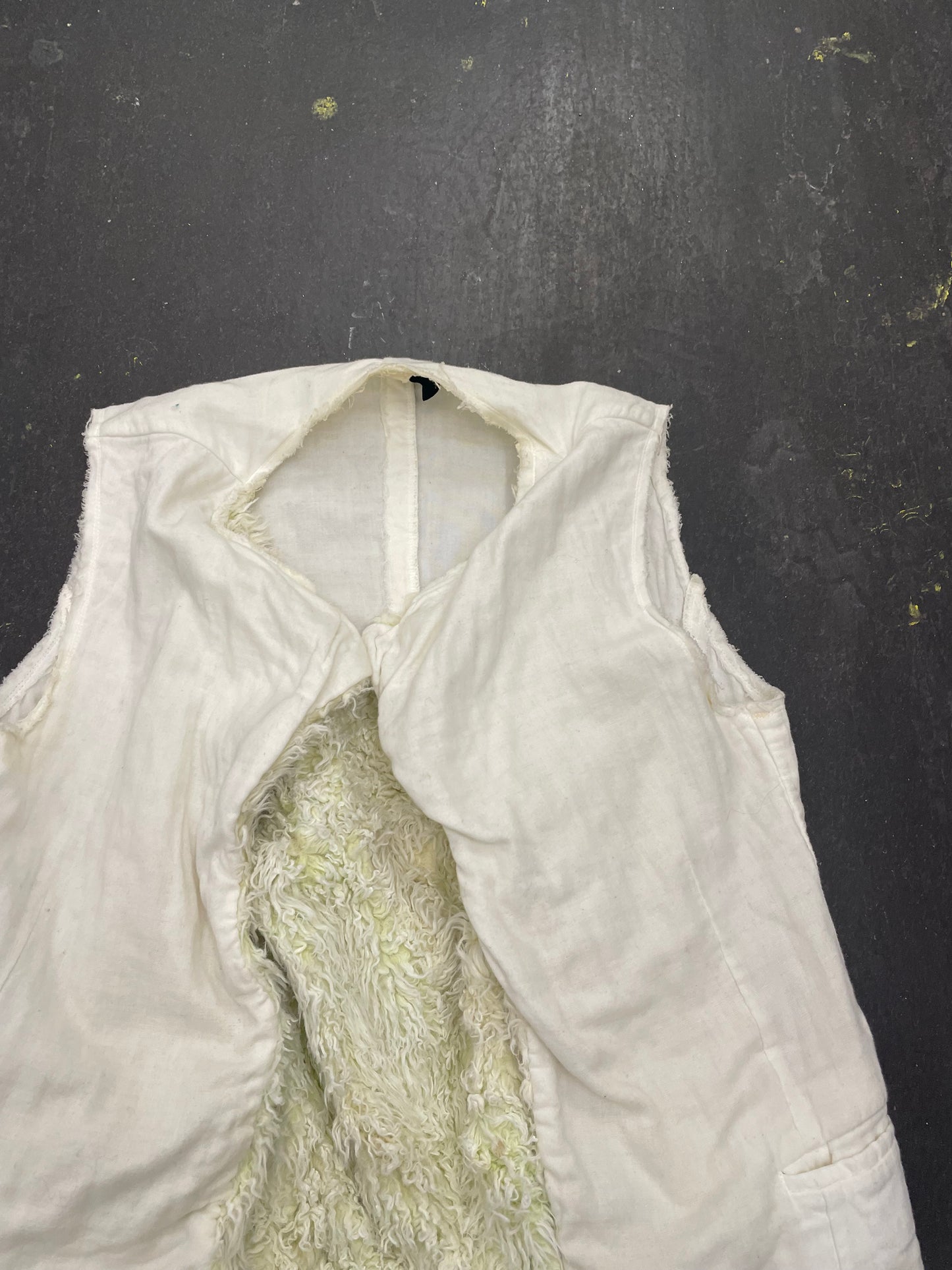 Comme Des Garcons Fold Fur Waistcoat Top