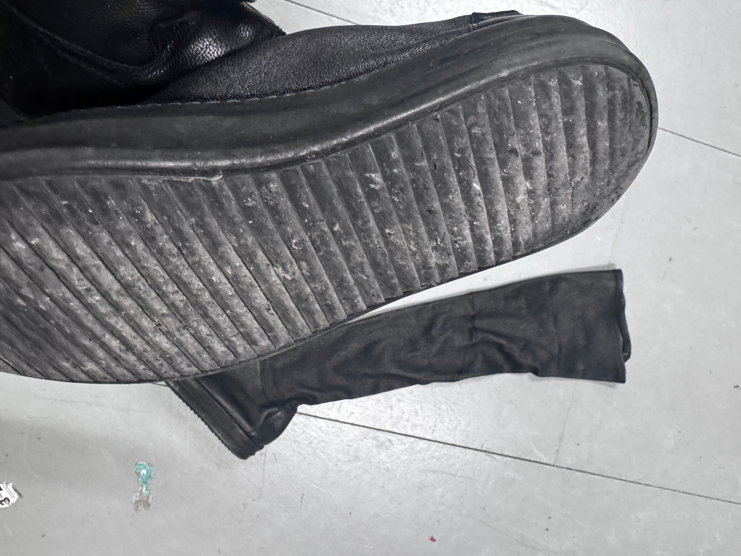 Rick Owens Leather Sock Thigh Ramones