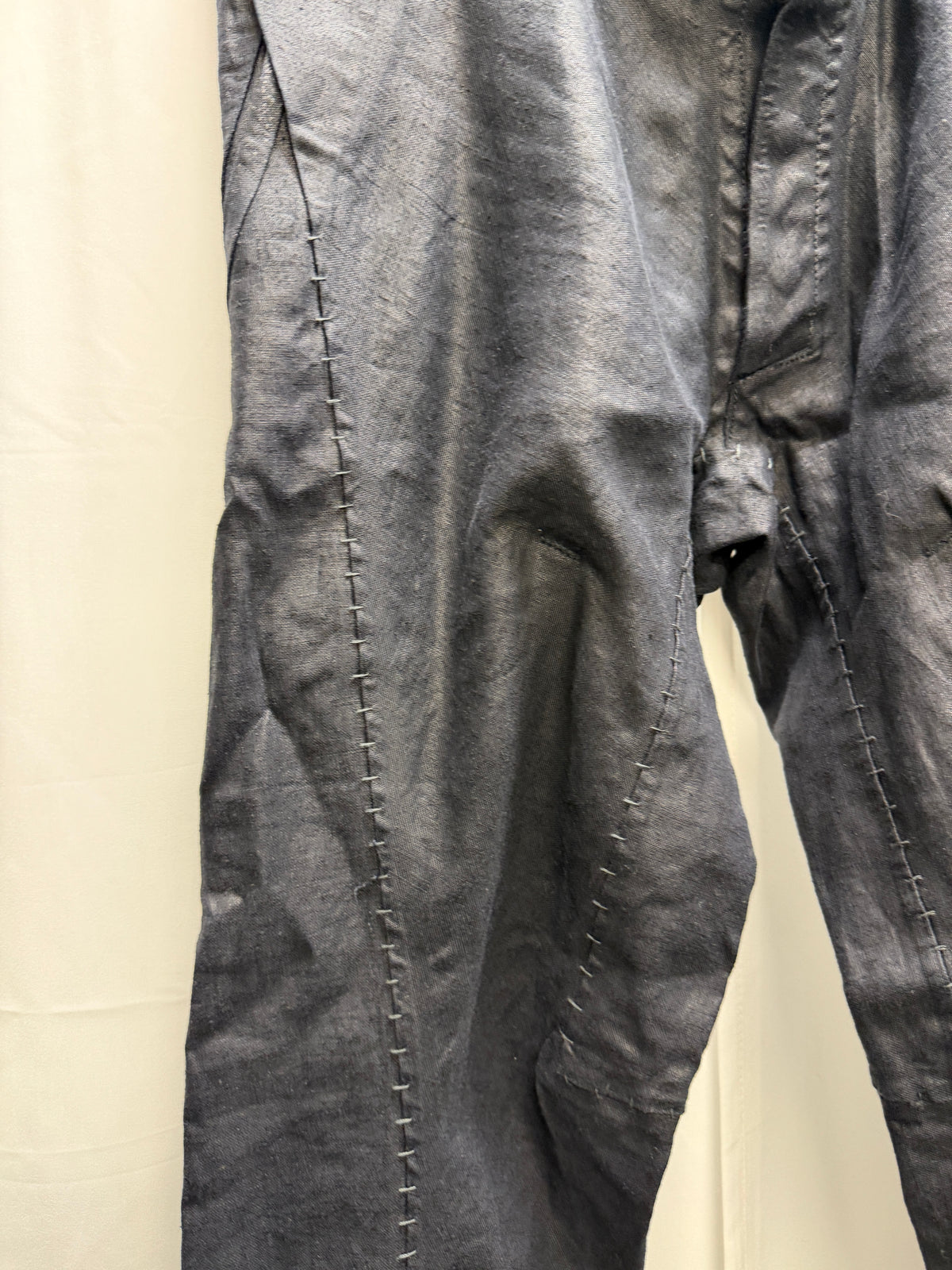 Isaac Sellam Staple Stitch Coated Slim Trouser (L)