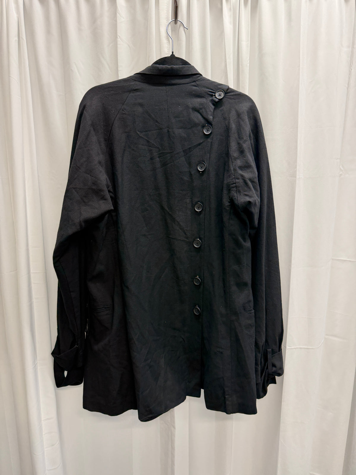Yohji Yamamoto Pour Homme Cluster Safety Pin Asymmetric Buttoned Blazer (M)