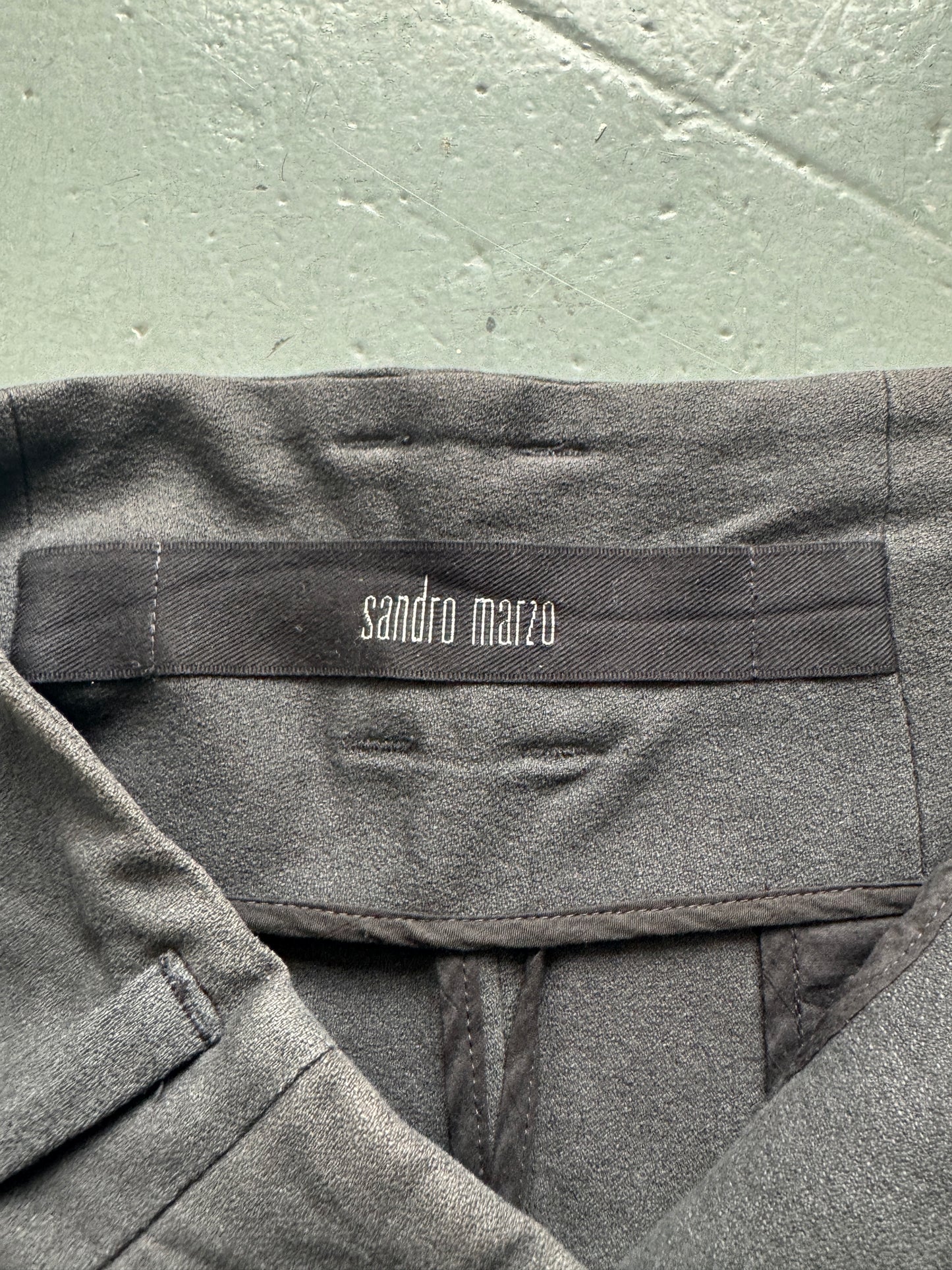 sandro marzo cotton / paper blend crop trouser