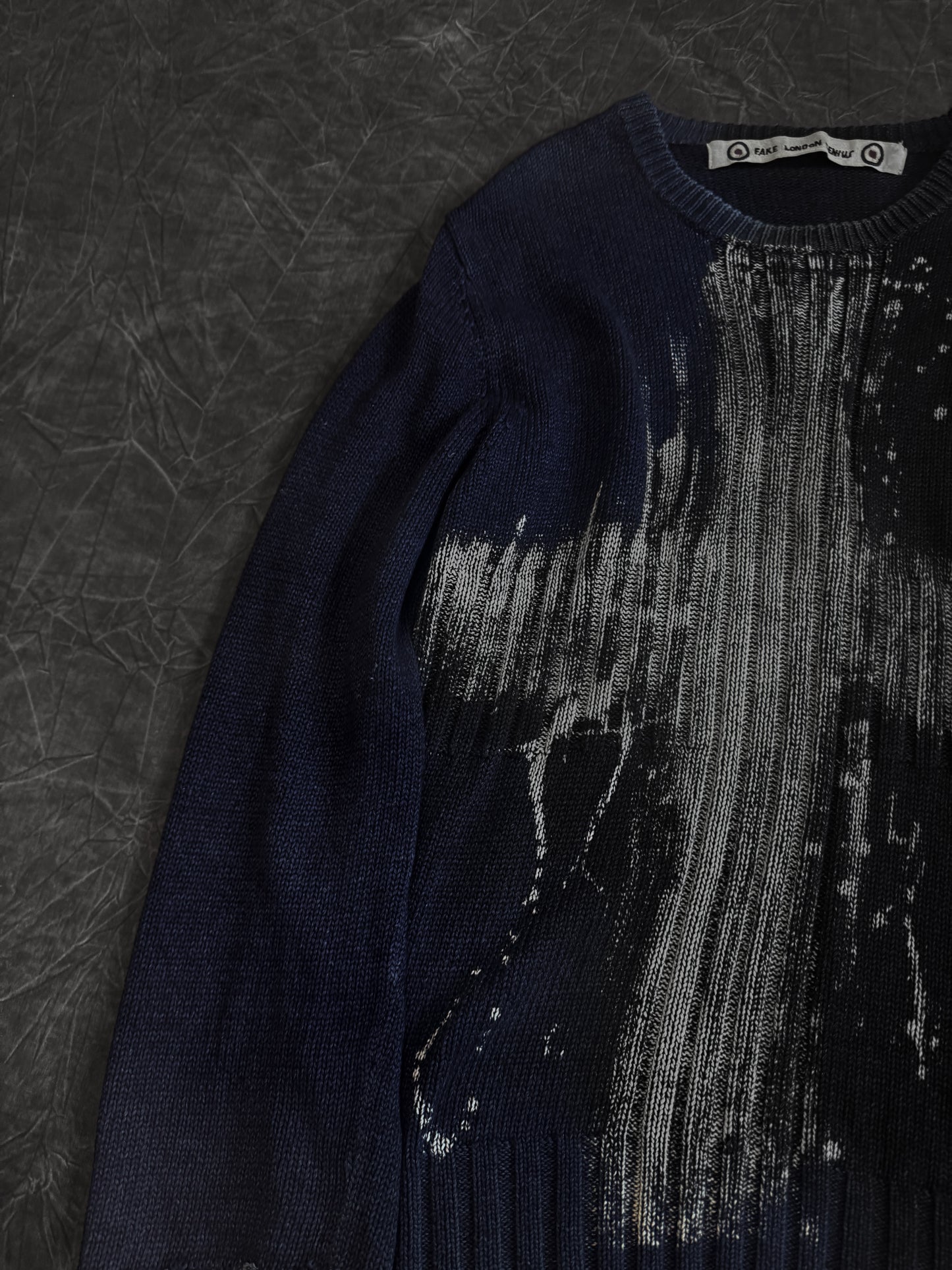 Fake London Genius Bleach Cross Sweater