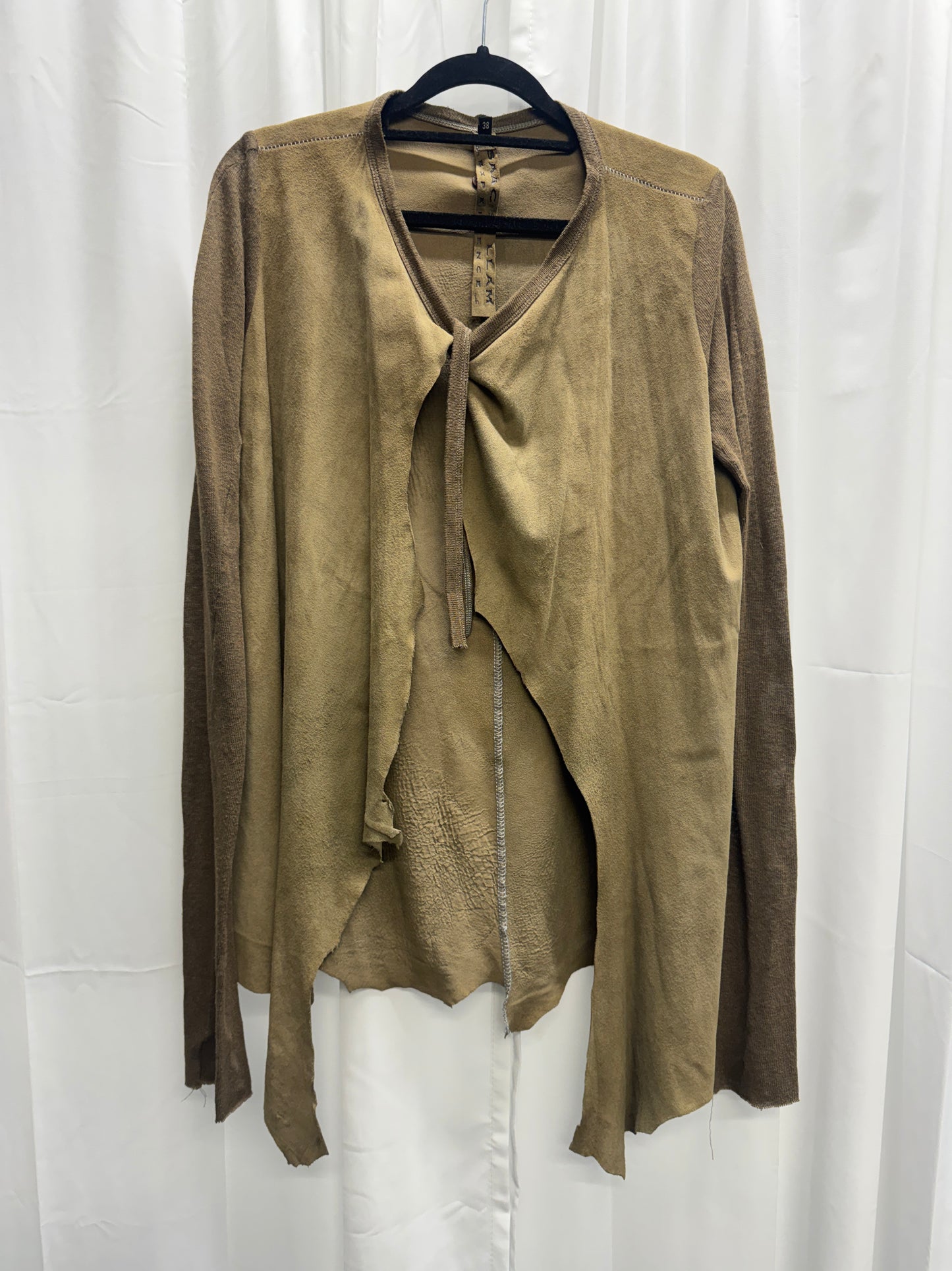 Isaac Sellam Experience — leather & knit tie jacket