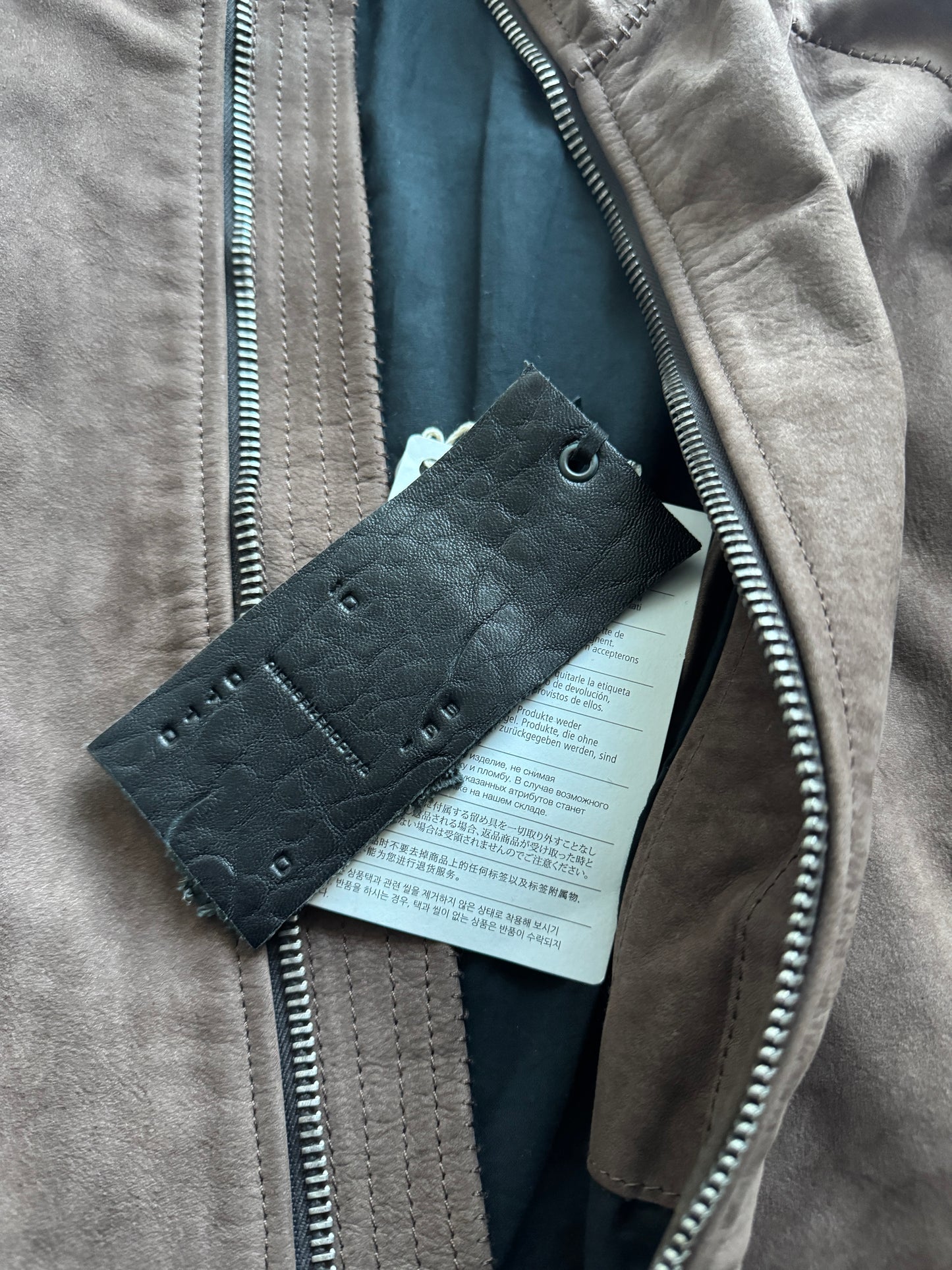 10sei0otto chainseam leather jacket