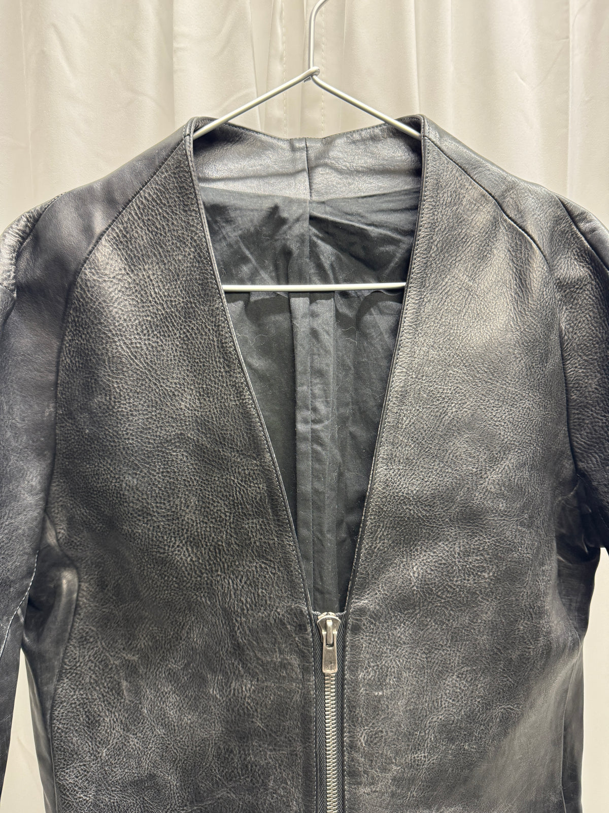 DEVOA AW08 Anatomical Textured Cow Leather Jacket
