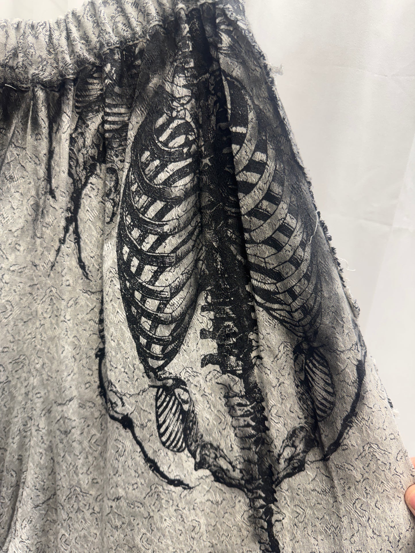 TT Shohei Takamiya Leather + Cotton skeleton layered trousers
