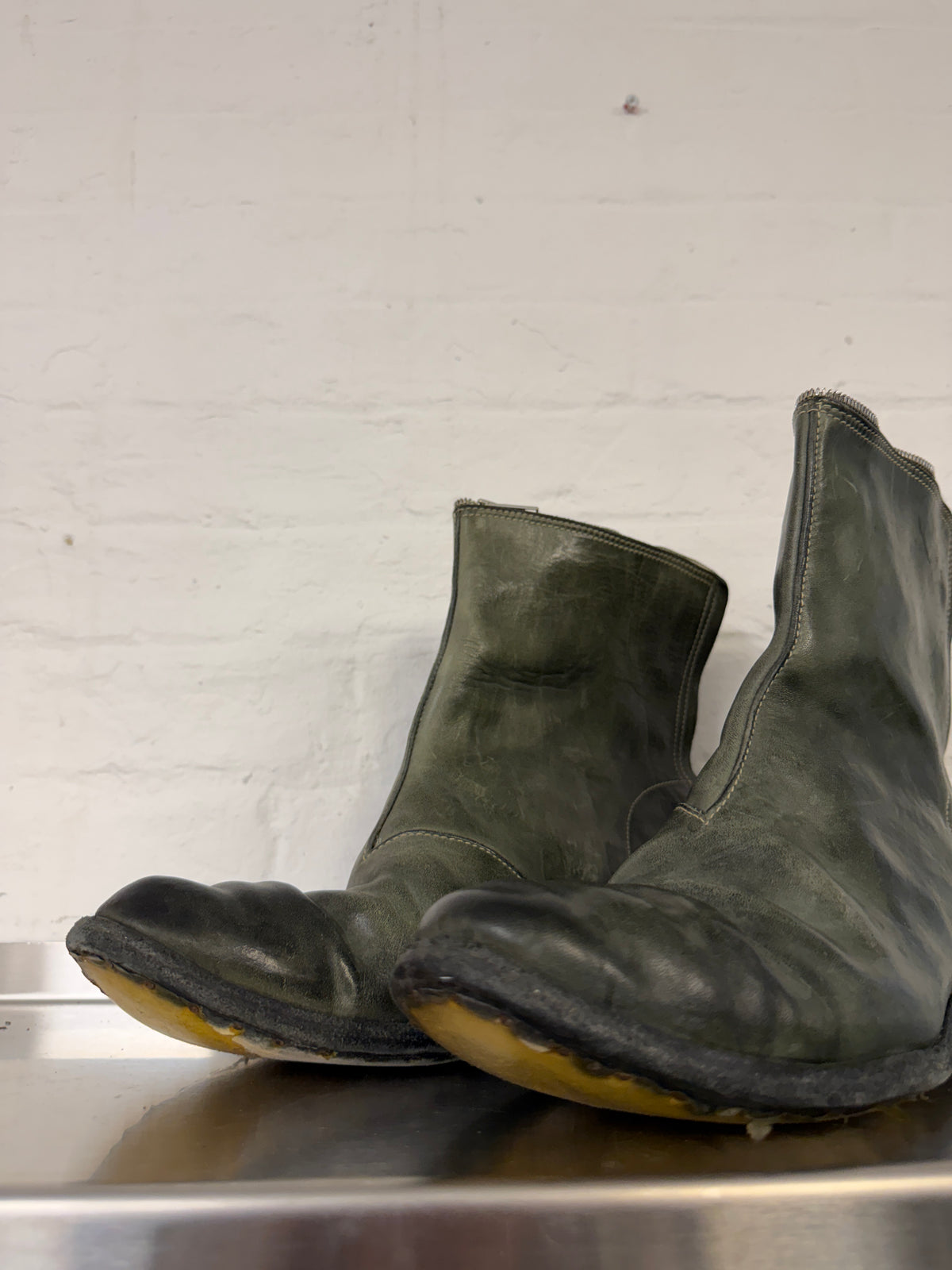 Carol Christian Poell Horse Leather Full Zip Boots (43)