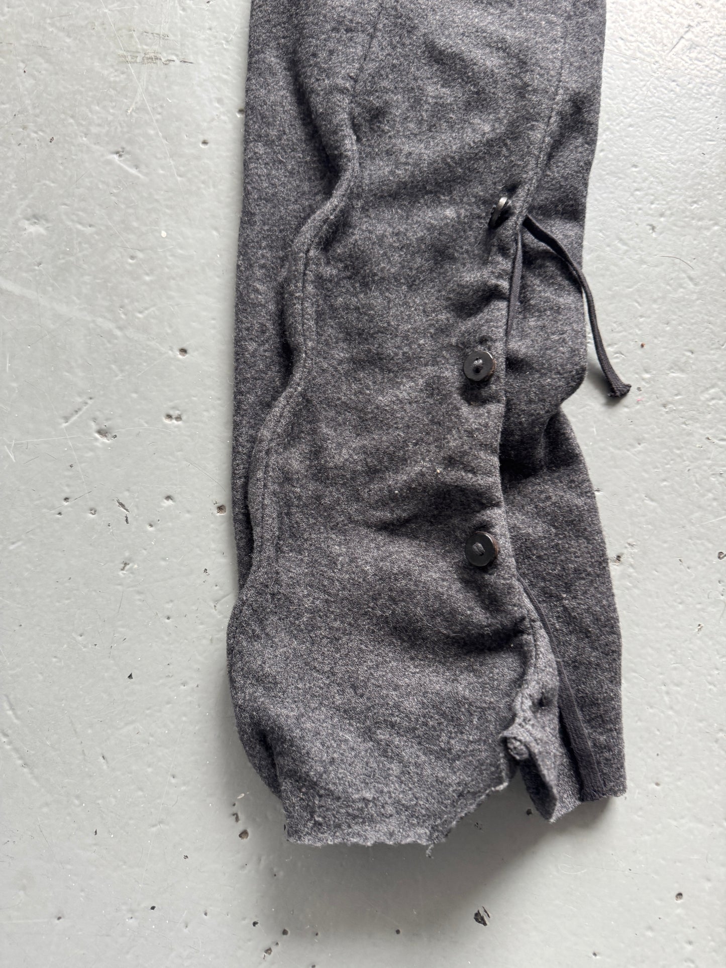 boris bidjan saberi wool button leg trouser